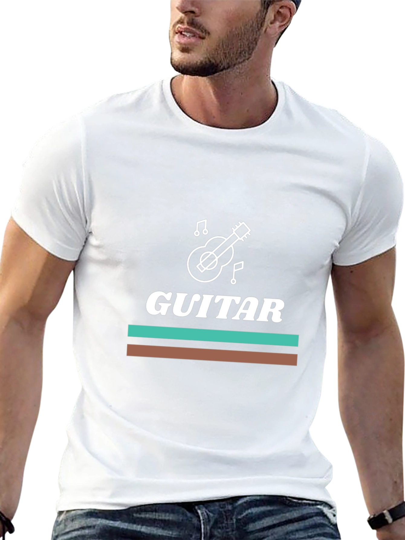 Guitar Graphic Tee - Music Lovers Black T-Shirt