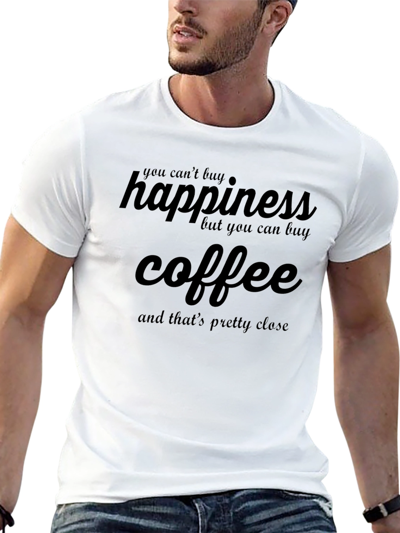 Happiness Coffee T-Shirt: Funny Caffeine Lover Tee