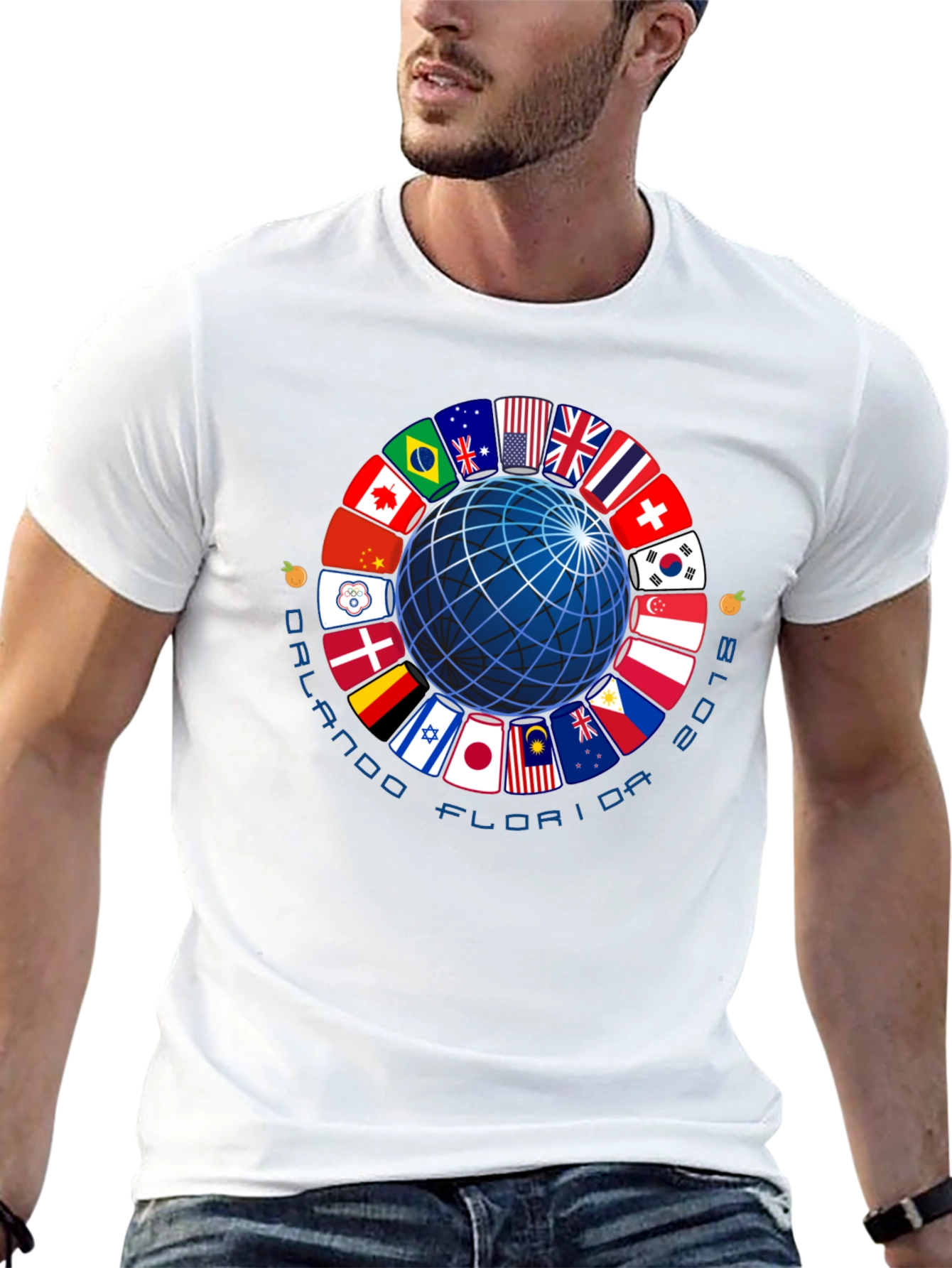 Orlando Florida 2018 Global Flags T-Shirt