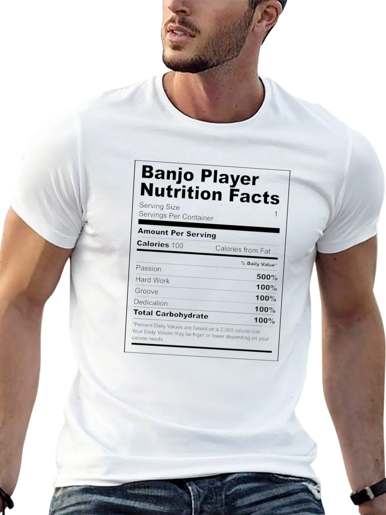 Banjo Player Nutrition Facts T-Shirt