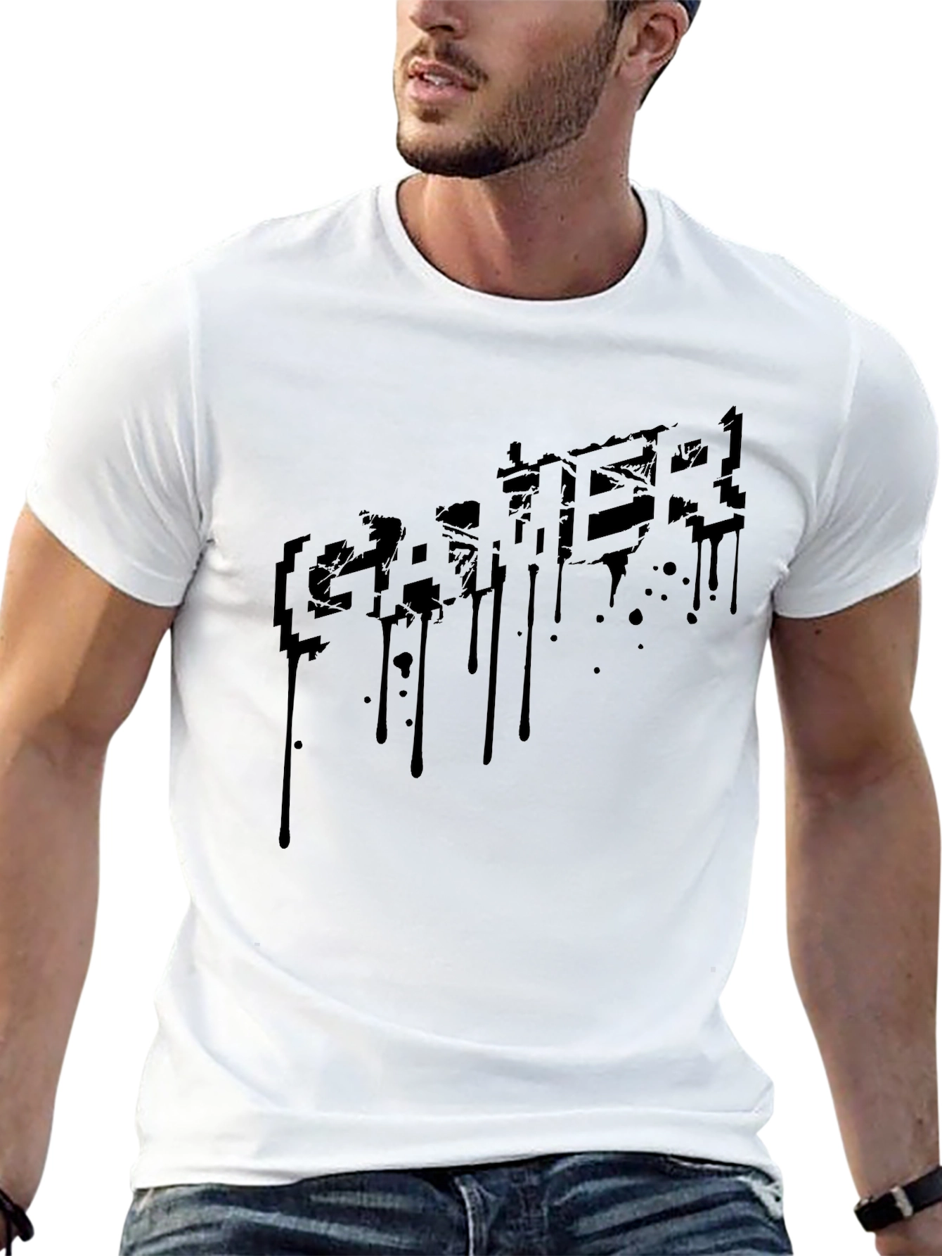 Gamer Drip Black T-Shirt - Cool Graphic Tee