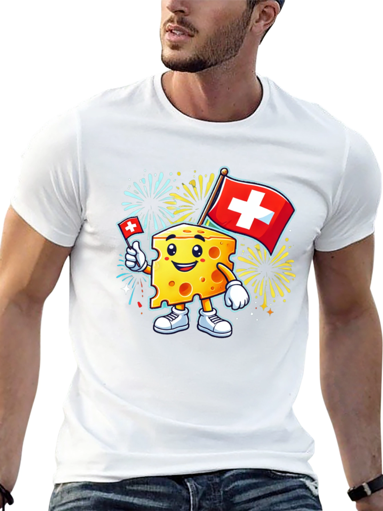 Swiss Cheese Mascot T-Shirt