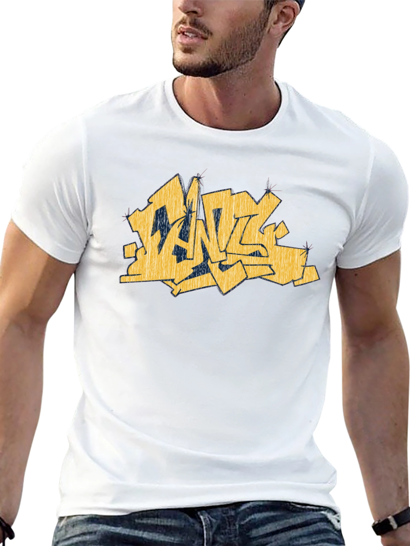 Urban Graffiti Graphic Black T-Shirt