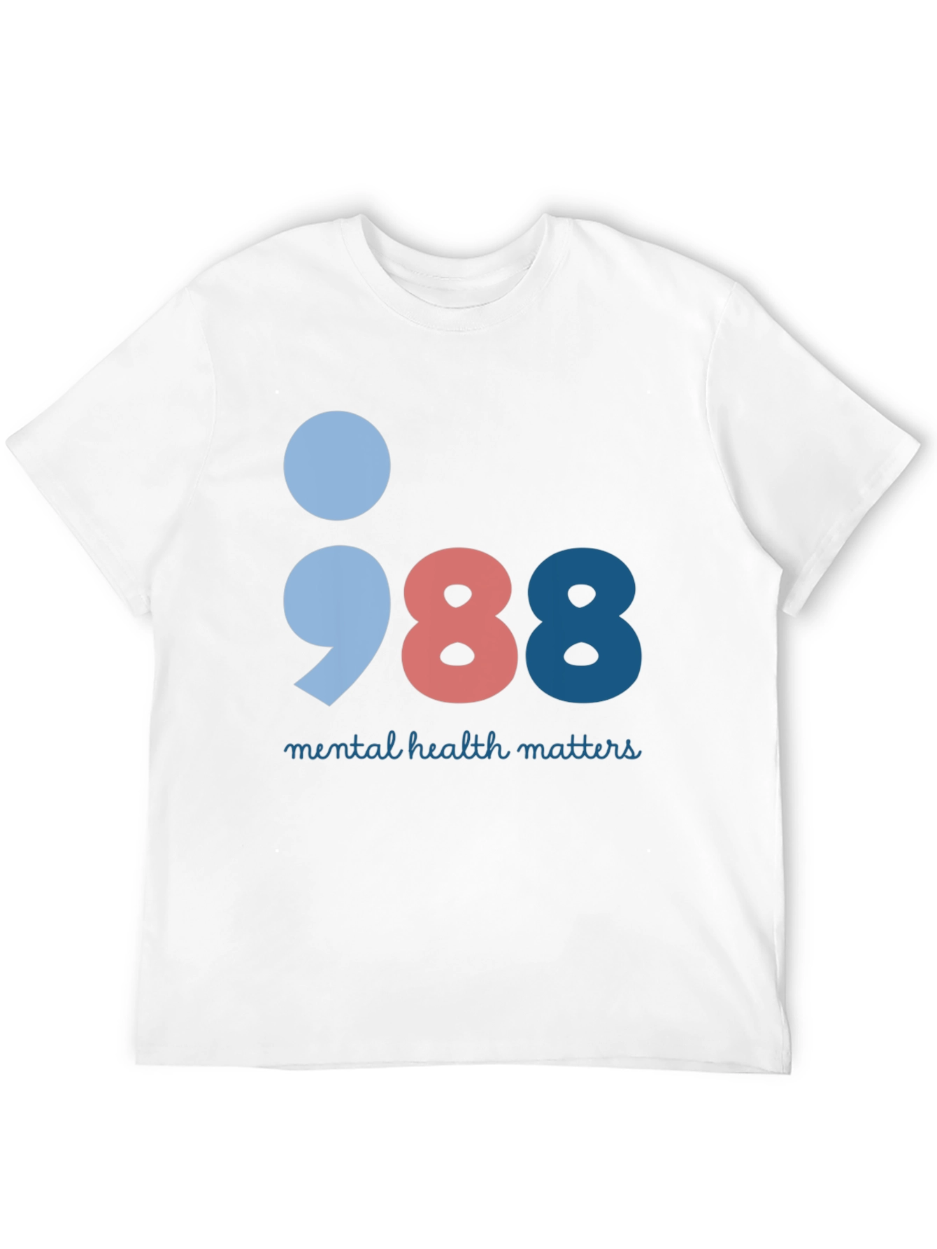 Mental Health Matters 988 Semicolon T-Shirt