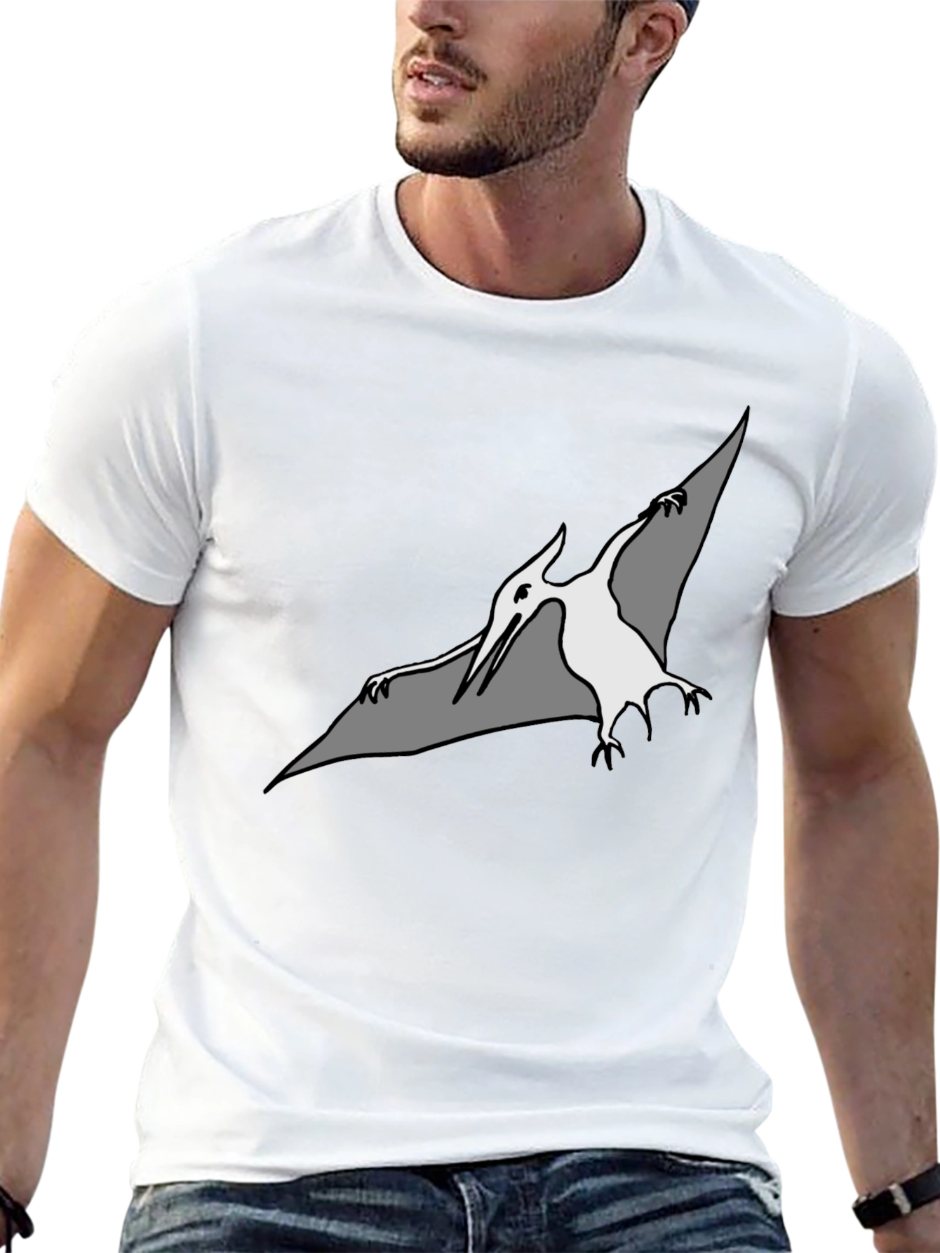 Pterodactyl Graphic Tee - Stylish Black T-Shirt