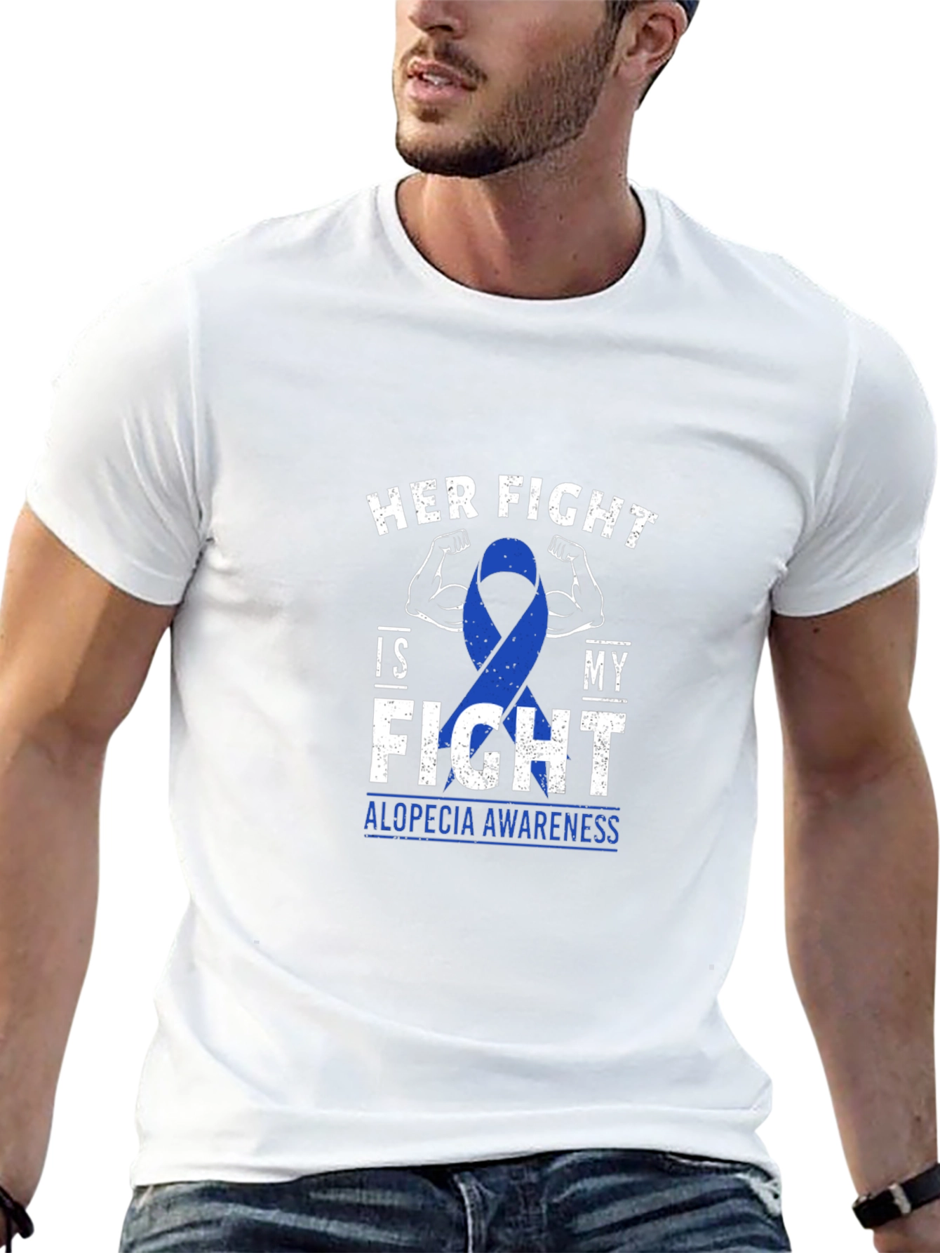 Alopecia Awareness T-Shirt - Her Fight Is My Fight