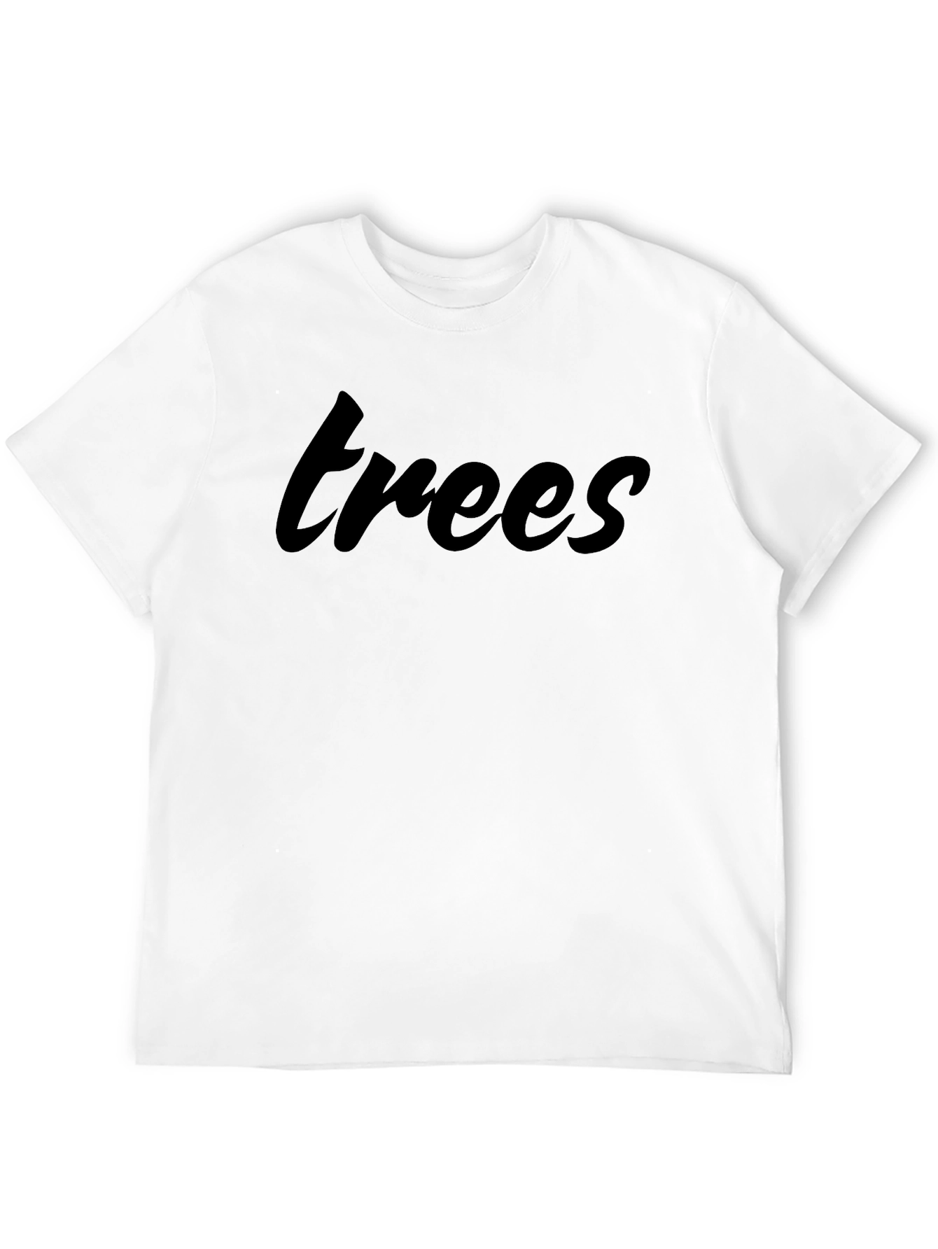 Trees Graphic Print Black T-Shirt