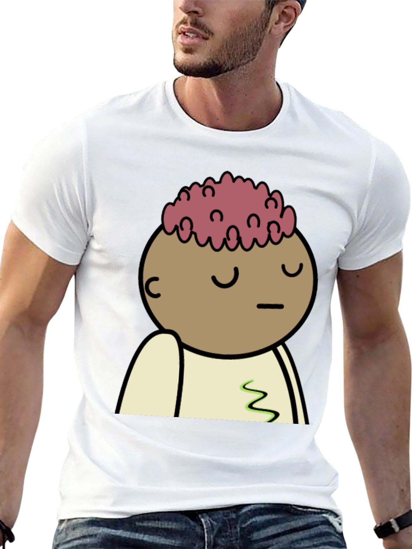 Brainy Character Graphic T-Shirt - Relaxed Fit