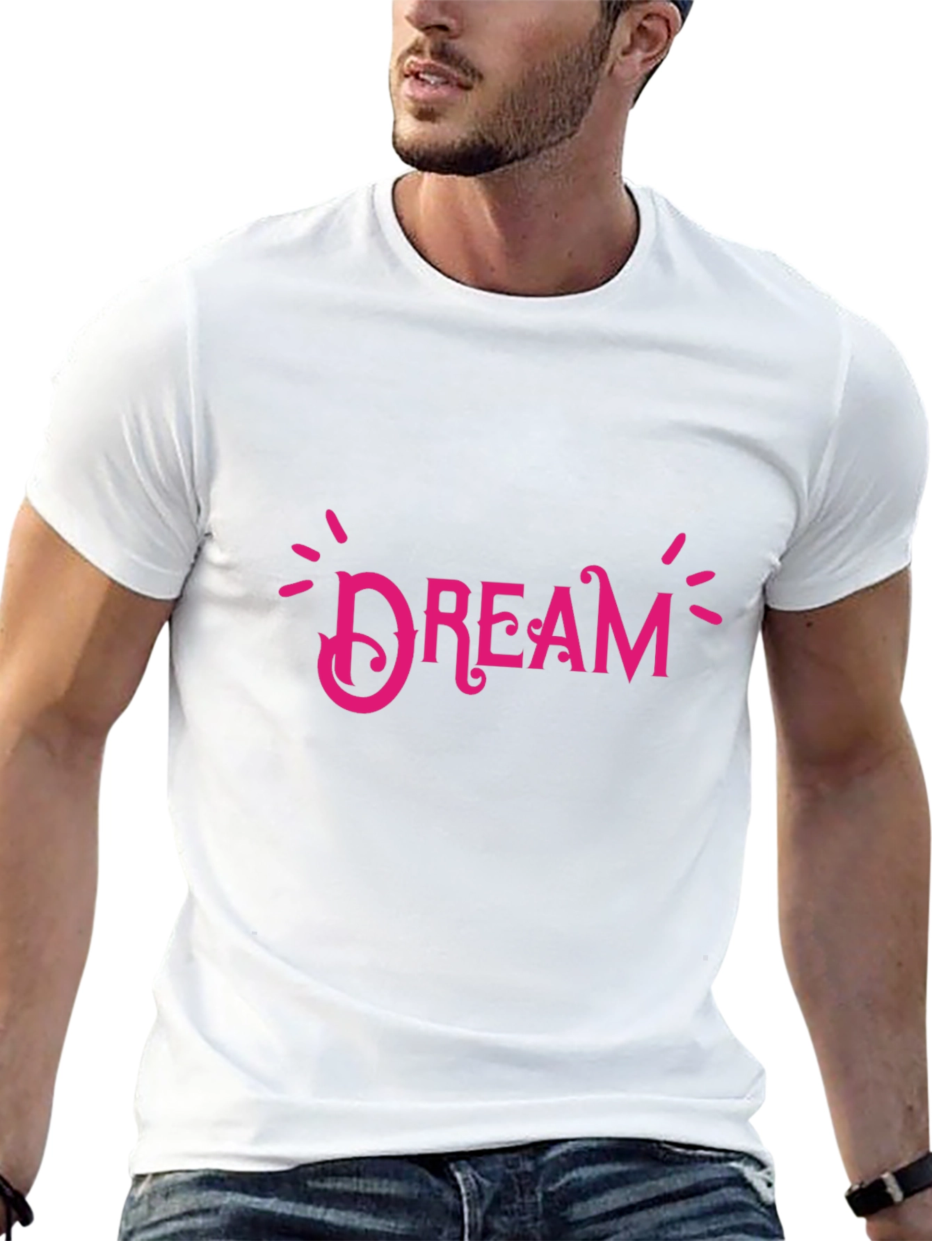 Dream Graphic Print Crew Neck T-Shirt