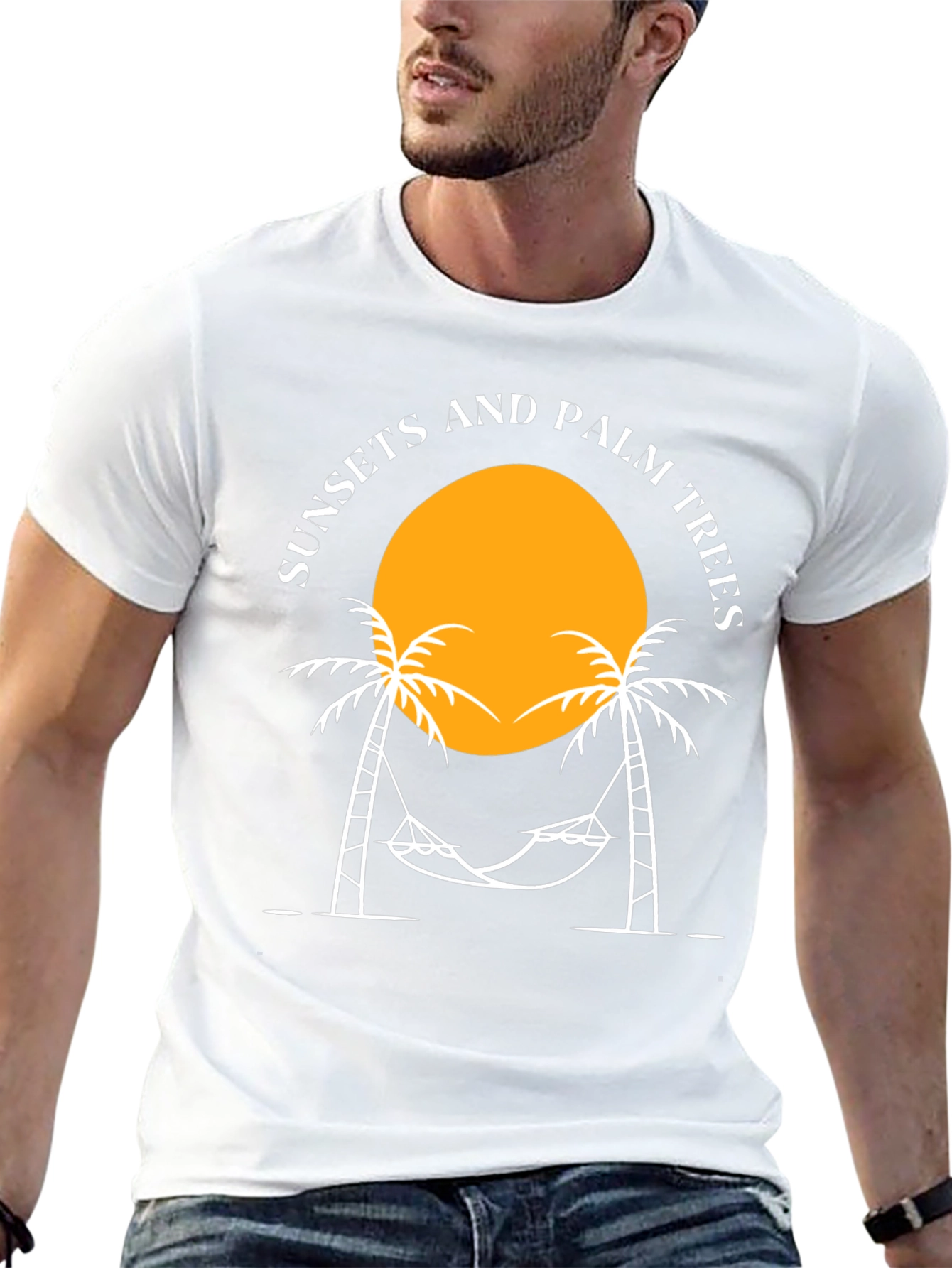 Sunsets and Palm Trees Graphic Tee