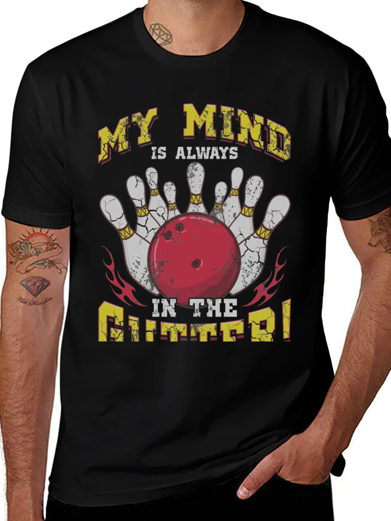 Bowling T-Shirt: Mind in the Gutter