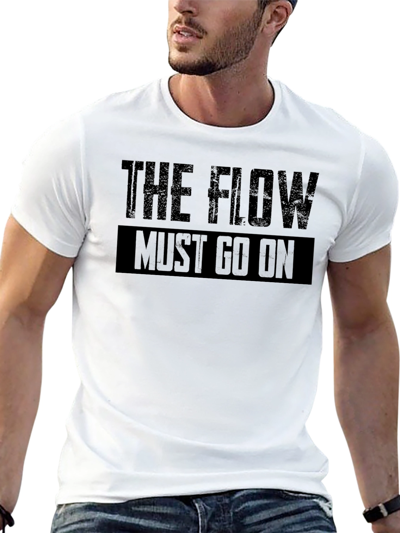 The Flow Must Go On Black Graphic T-Shirt