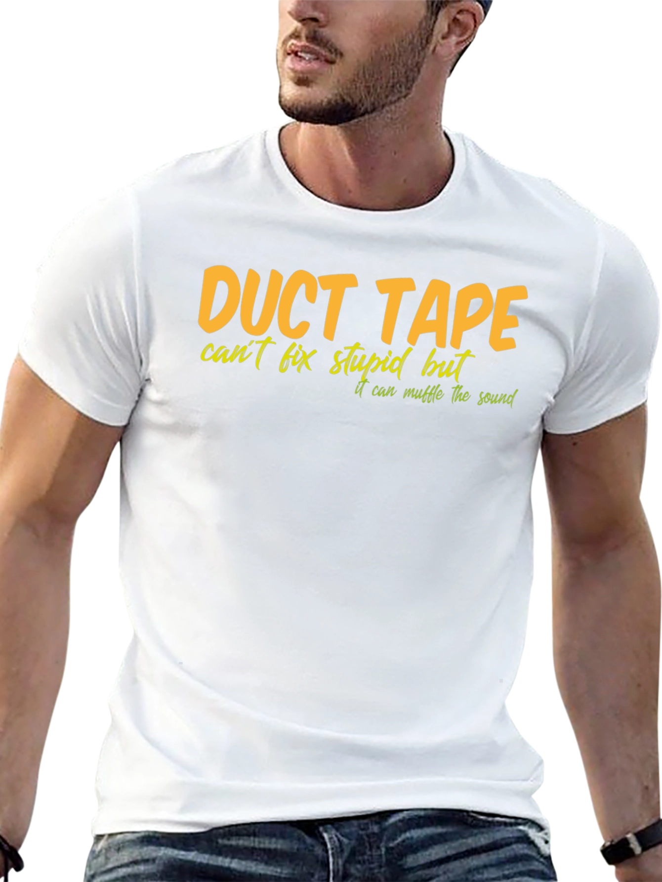 Duct Tape Fix Stupid T-Shirt - Funny Graphic Tee