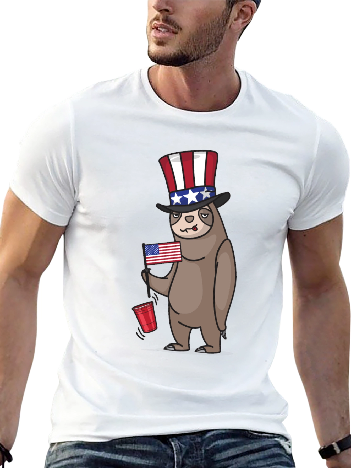 Patriotic Sloth T-Shirt