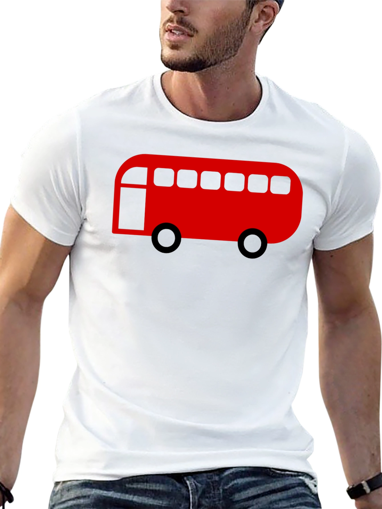 London Bus T-Shirt - Bold Red Bus Graphic Tee