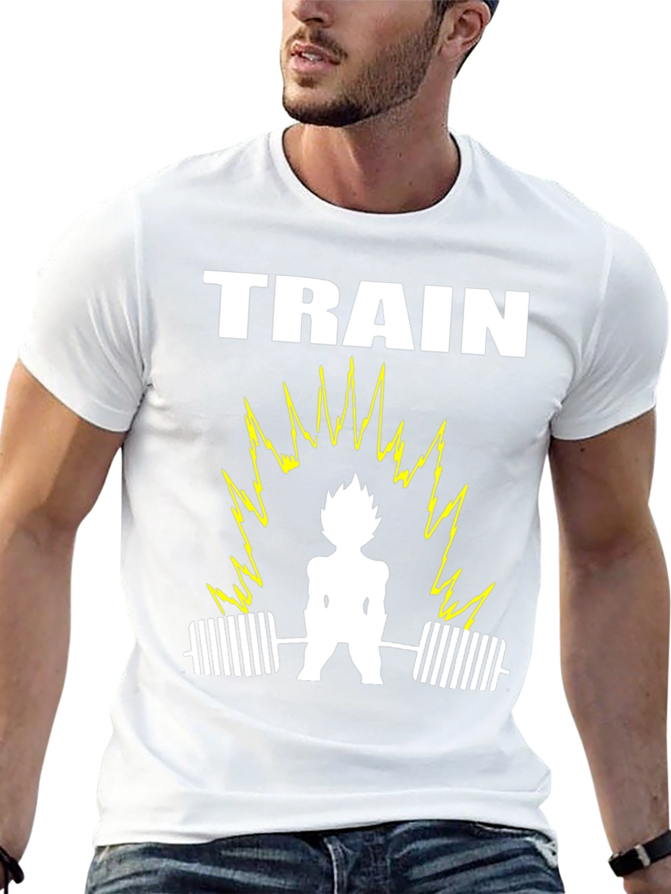 Train Anime Gym T-Shirt - Black