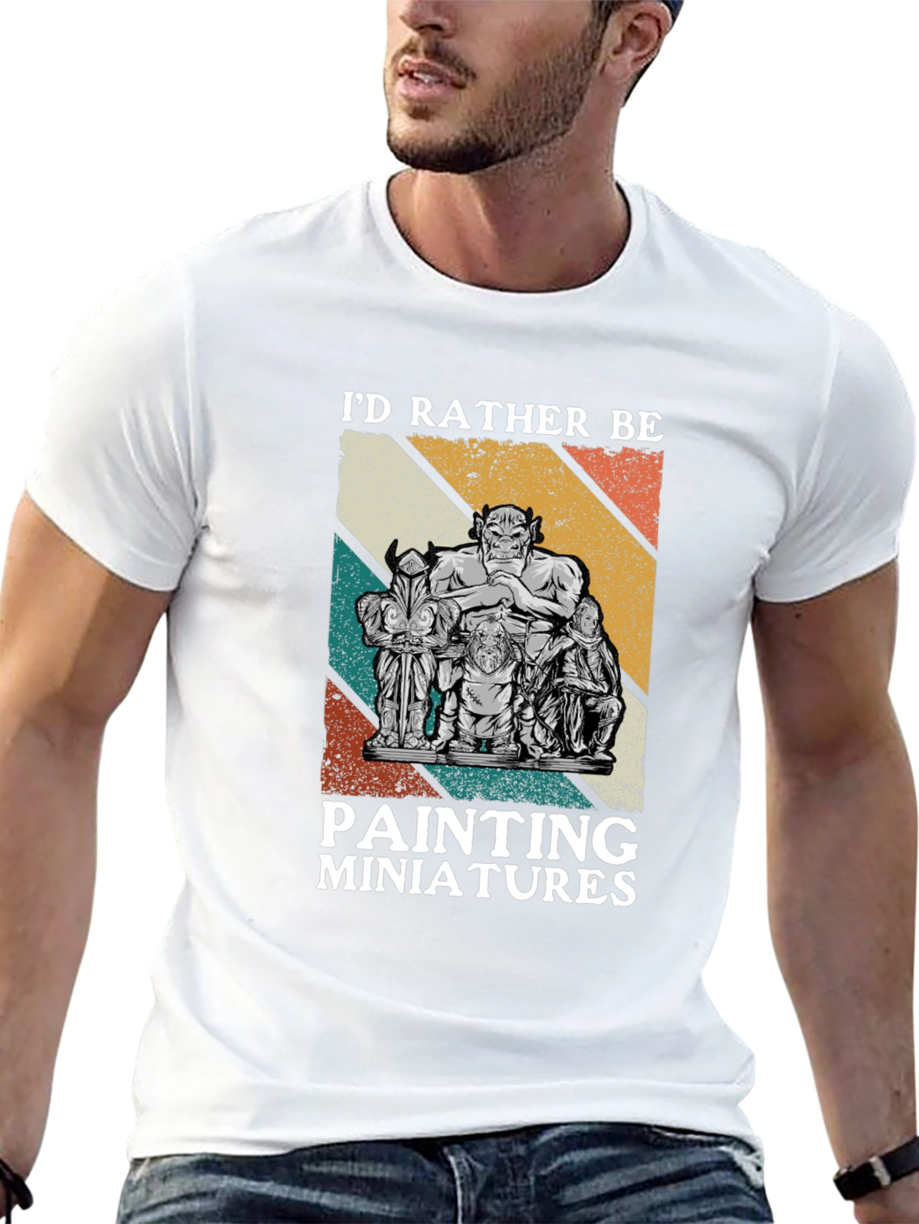 Id Rather Be Painting Miniatures Black T-Shirt