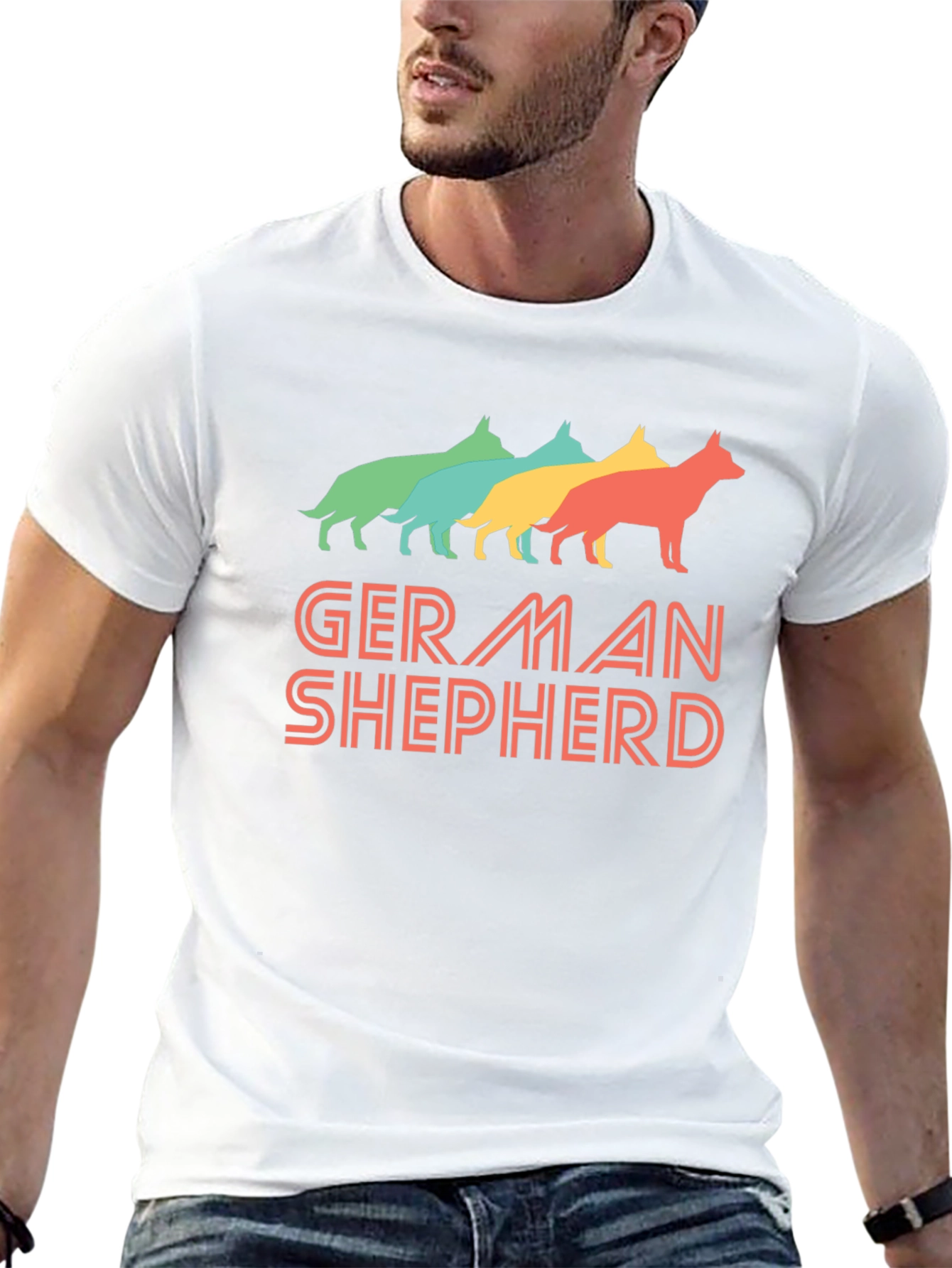 German Shepherd Dog Silhouette T-Shirt