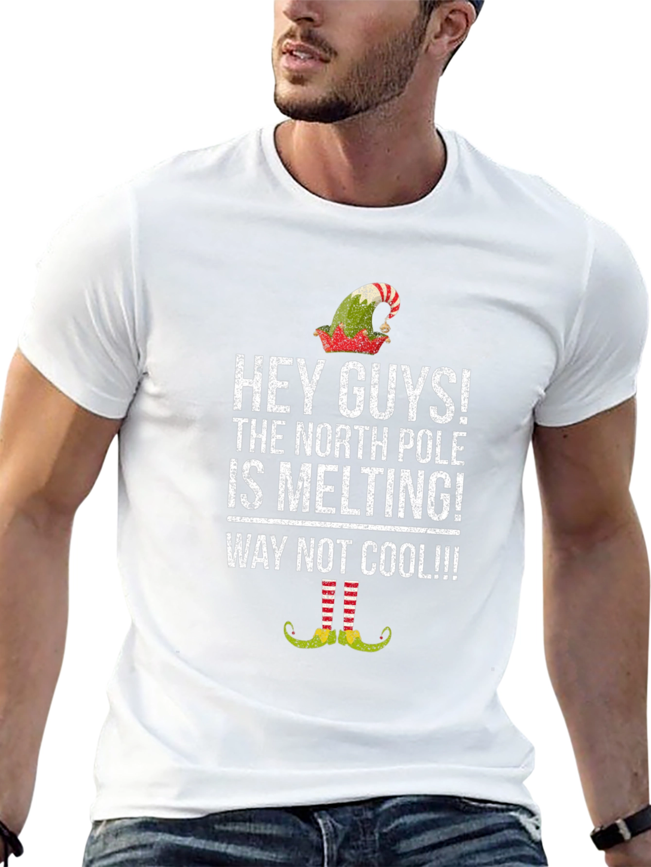Humorous North Pole Melting Graphic Tee