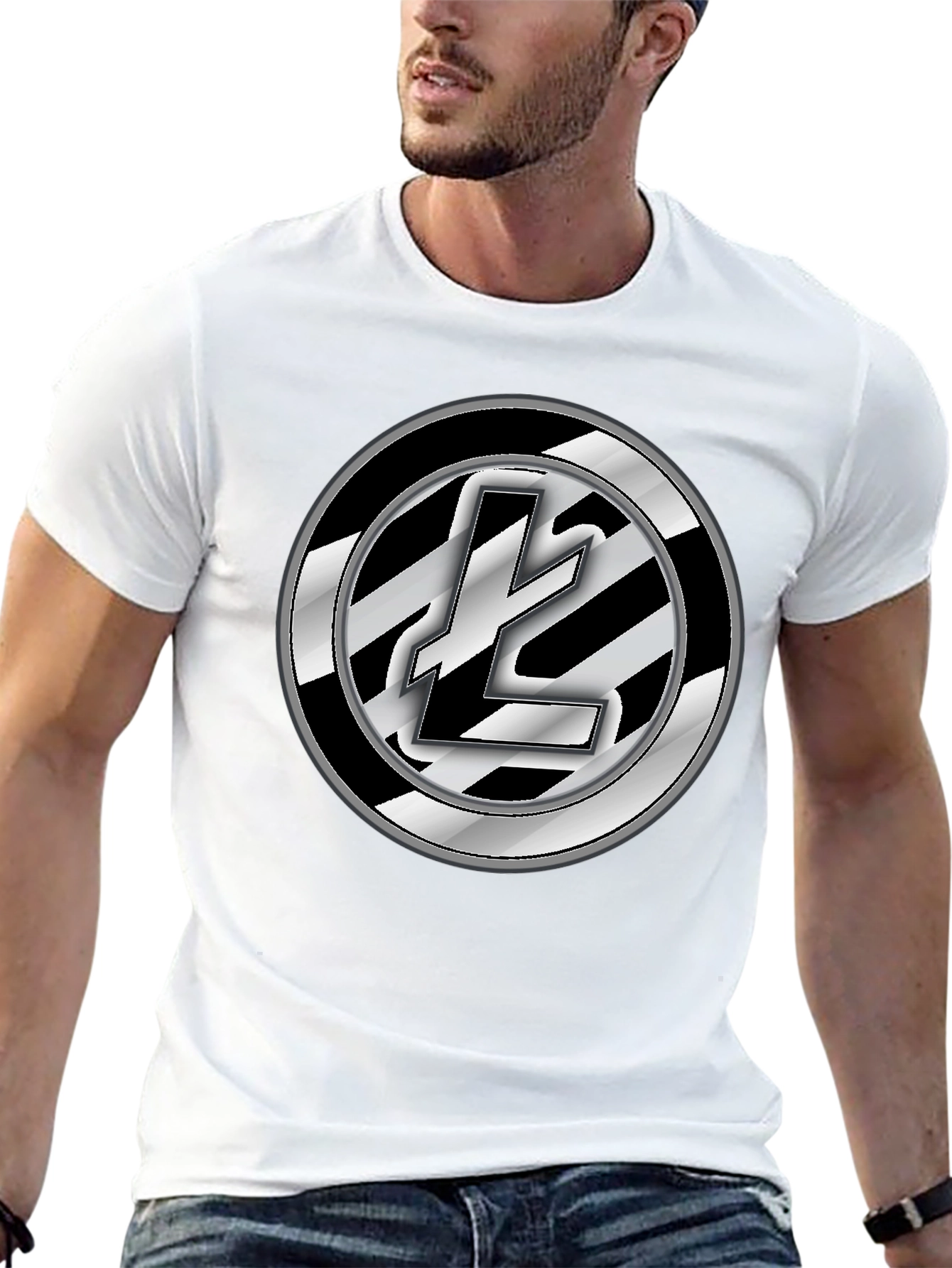 Litecoin Logo Black T-Shirt Crypto Fashion Tee