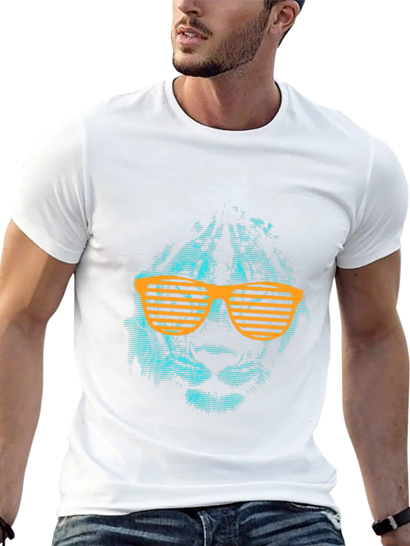 Cool Cat Graphic Tee - Trendy Animal Print Shirt