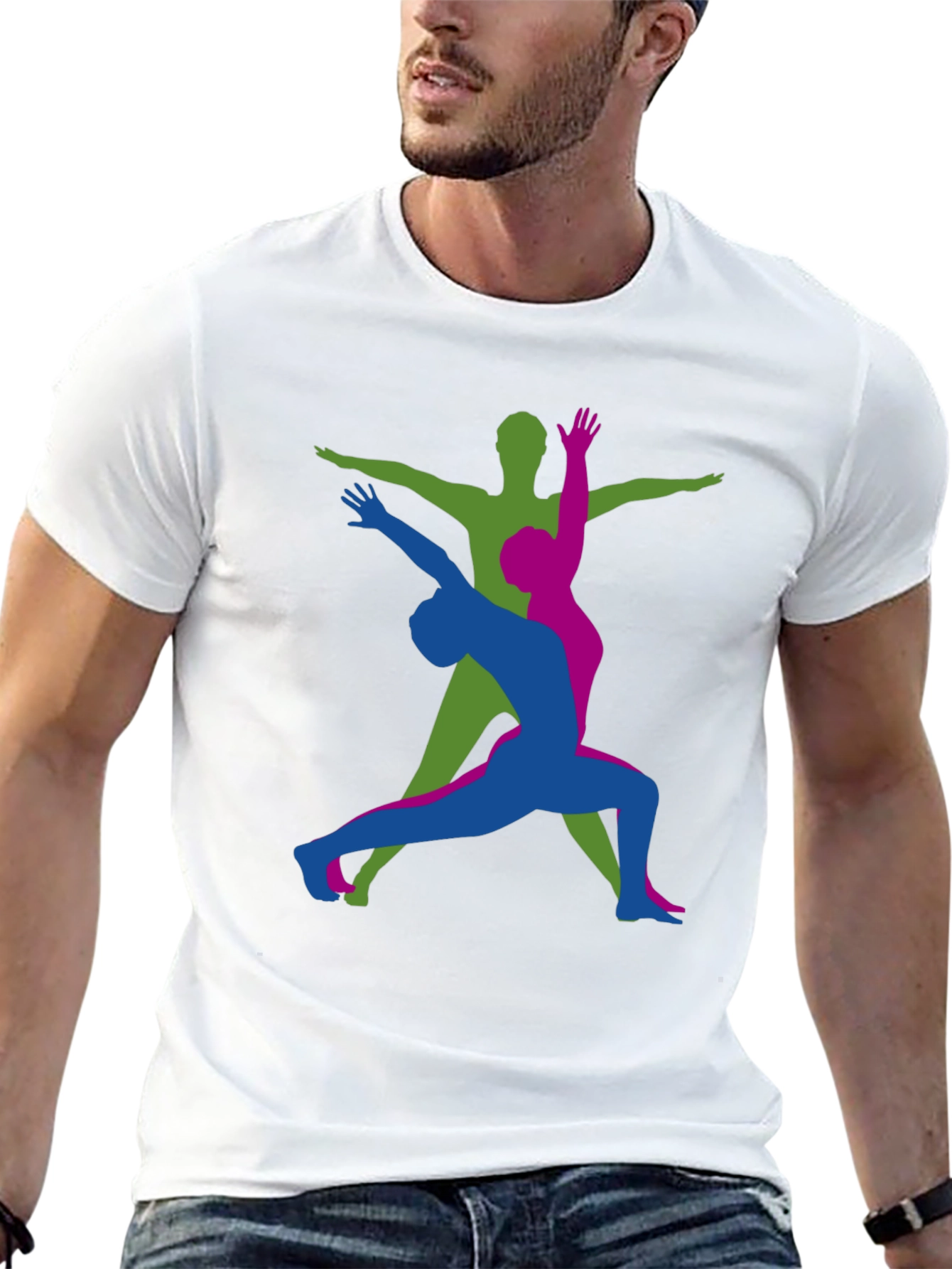 Yoga Pose Graphic Tee - Trendy Design