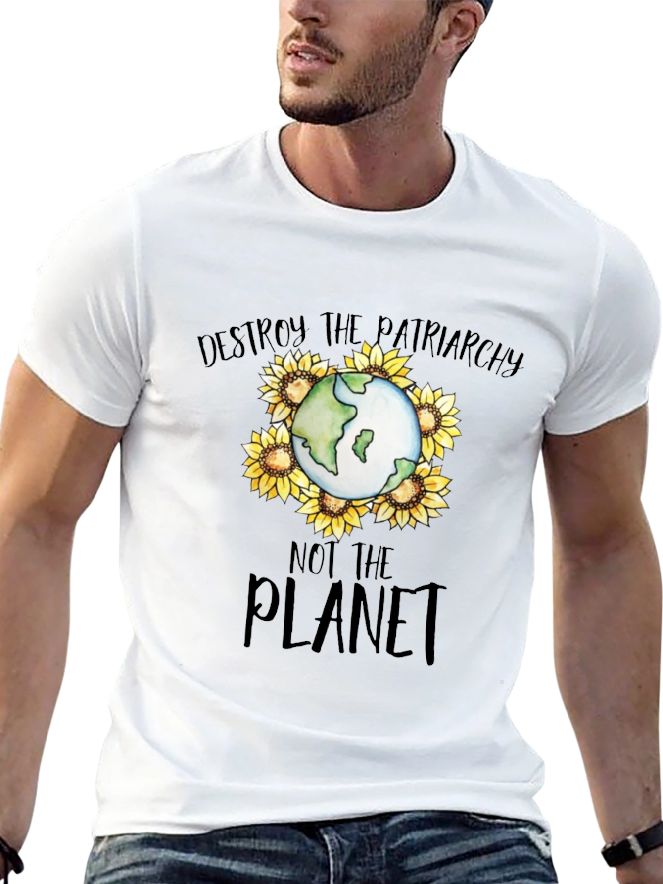 Destroy Patriarchy Planet Earth T-Shirt