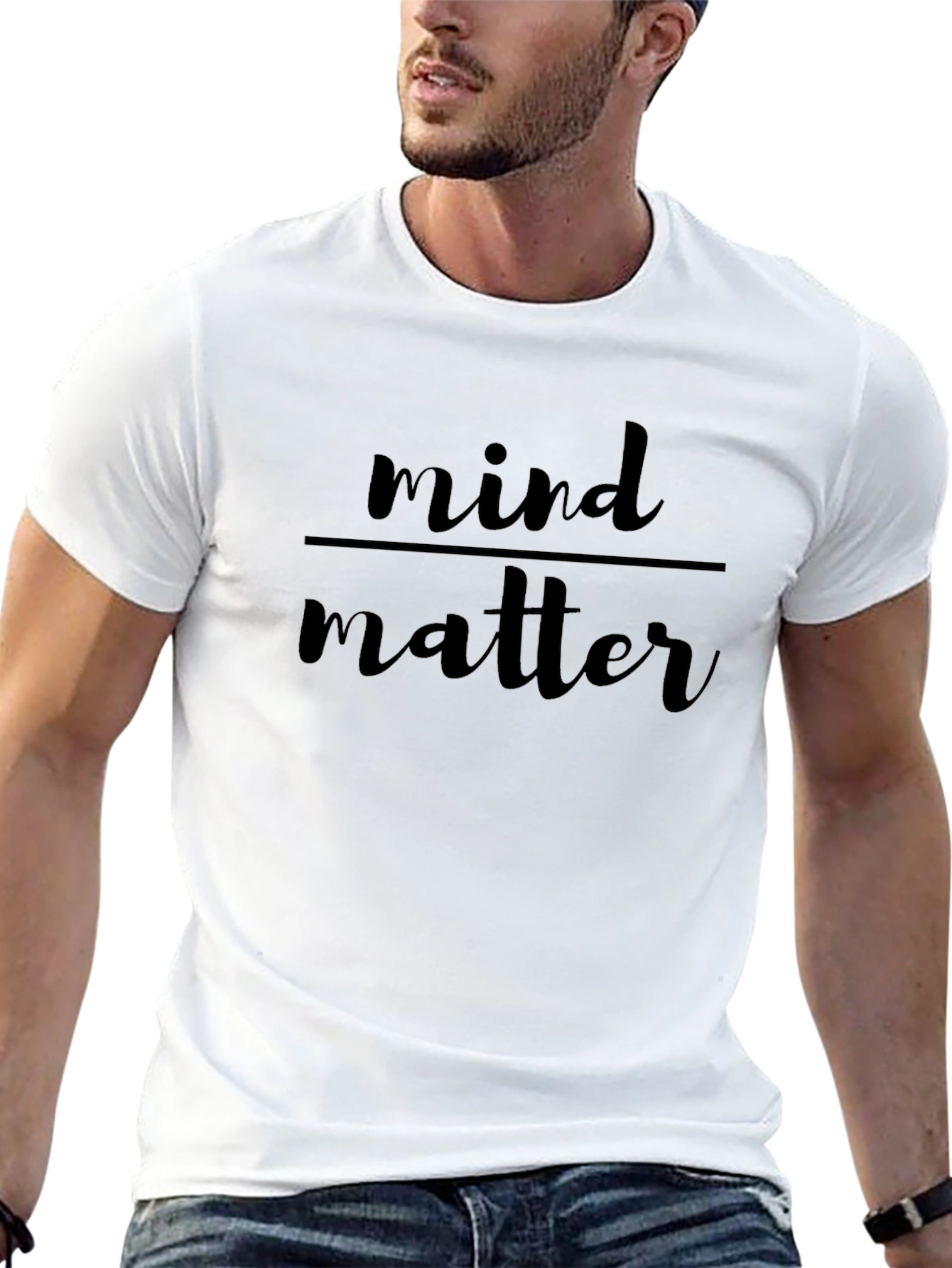 Mind Over Matter Black Graphic T-Shirt