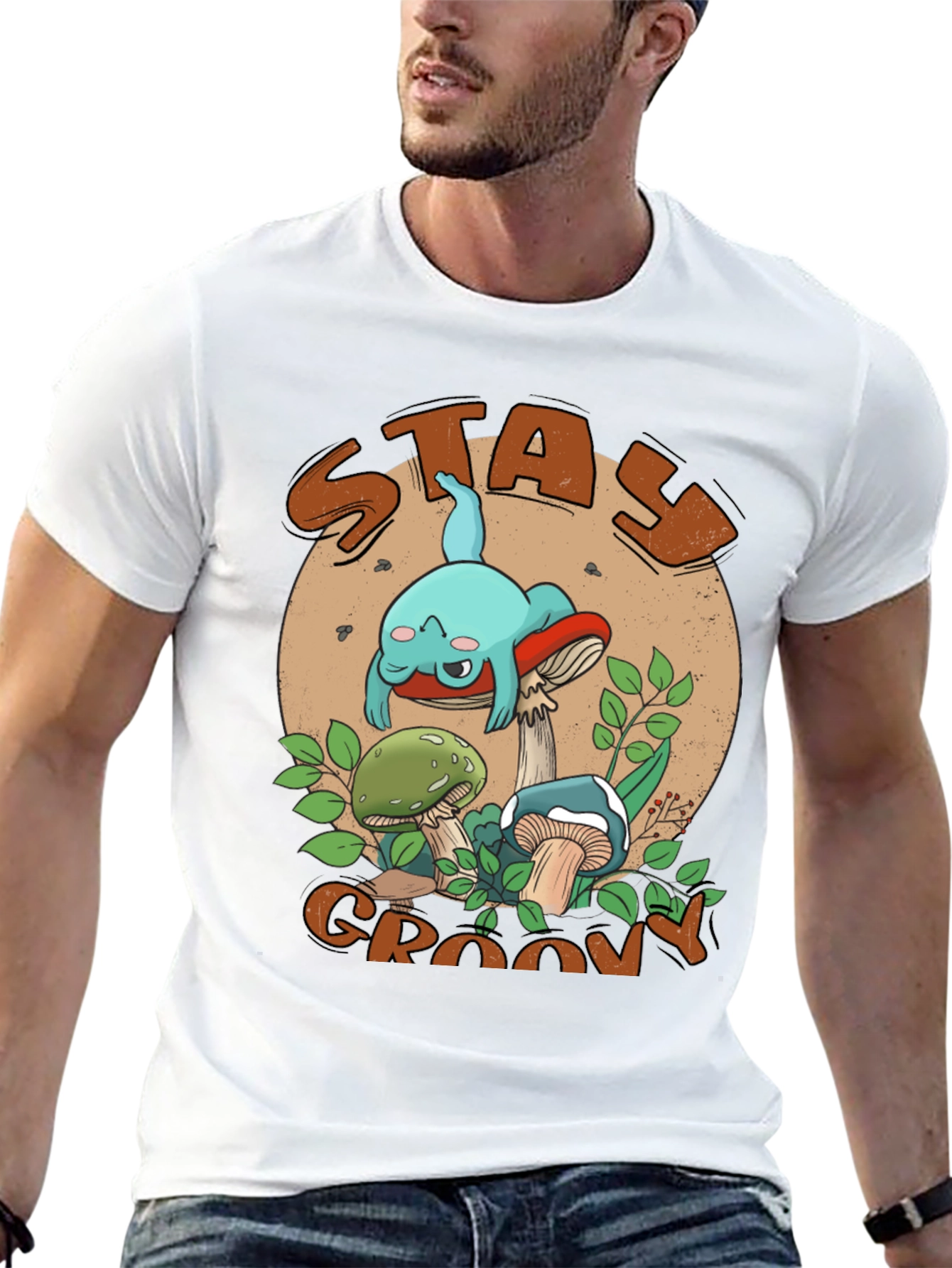 Stay Groovy Mushroom T-Shirt - Comfy Graphic Tee