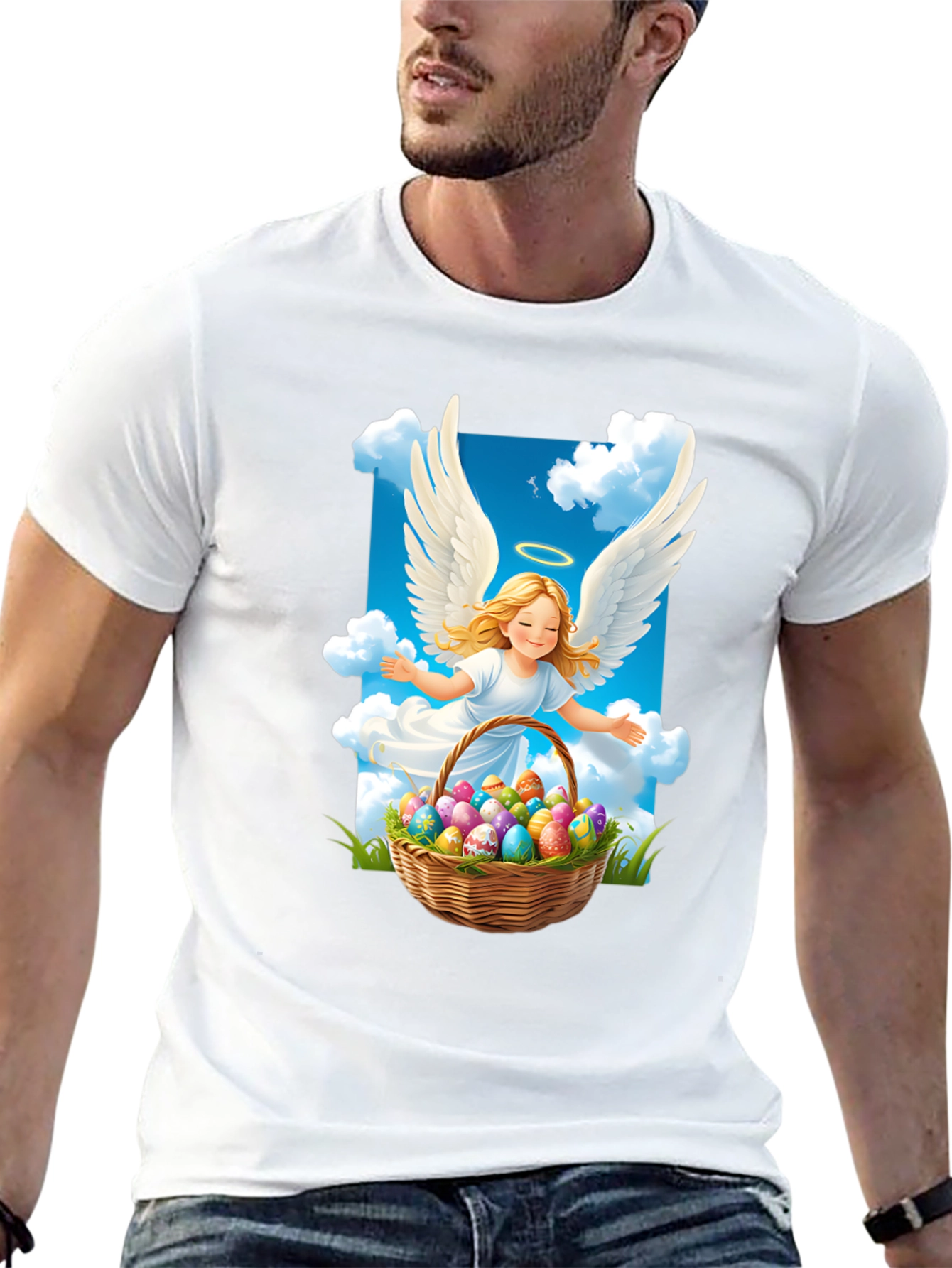 Angel Easter Egg Basket T-Shirt