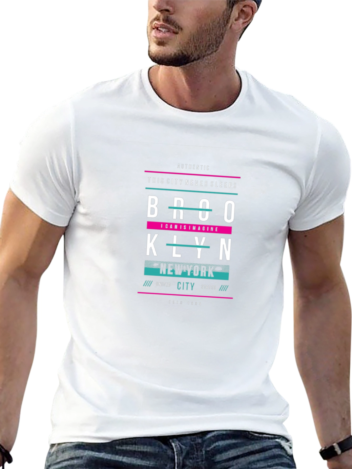 Brooklyn Graphic Print Black T-Shirt