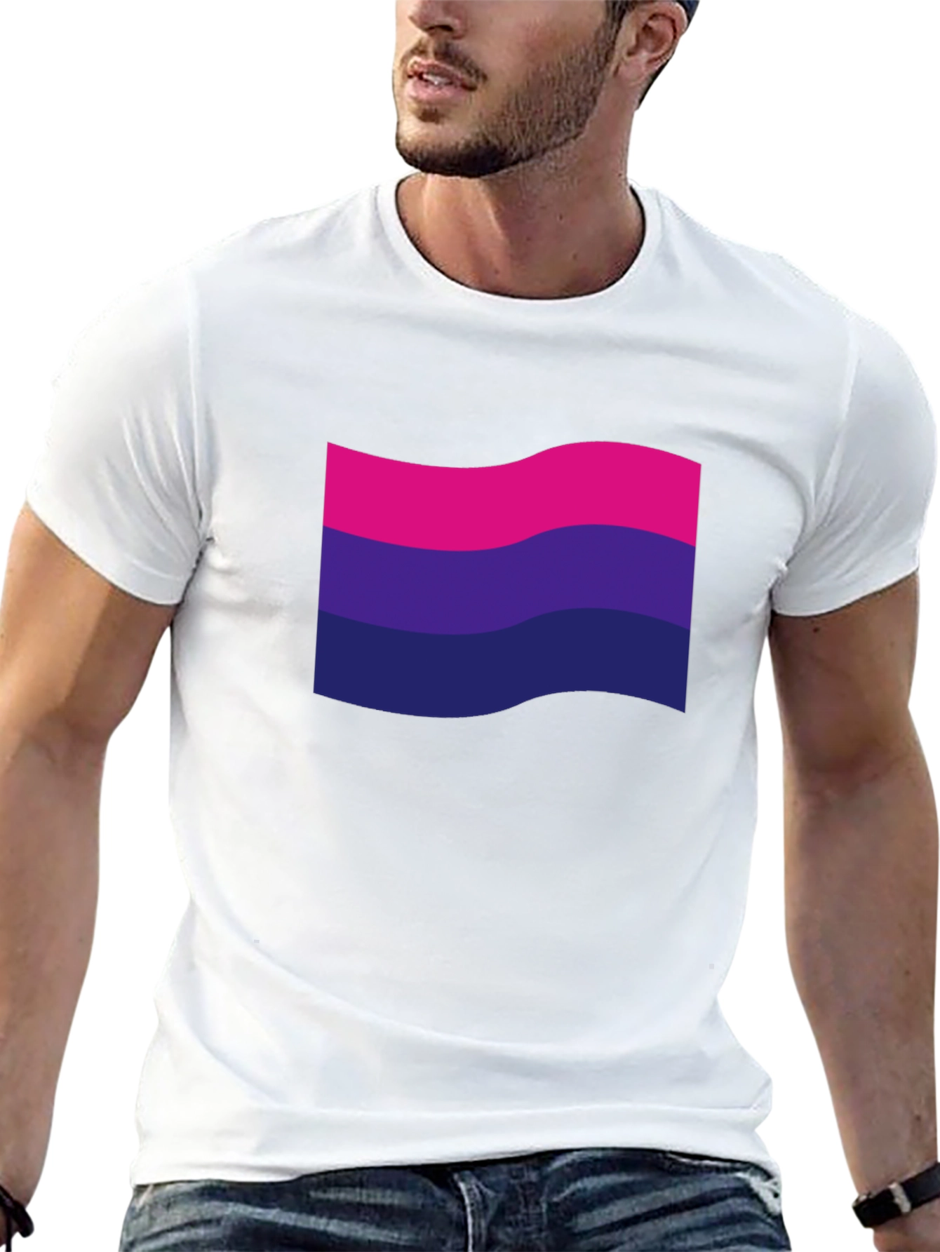 Bisexual Pride Flag T-Shirt - Black LGBTQ+ Tee