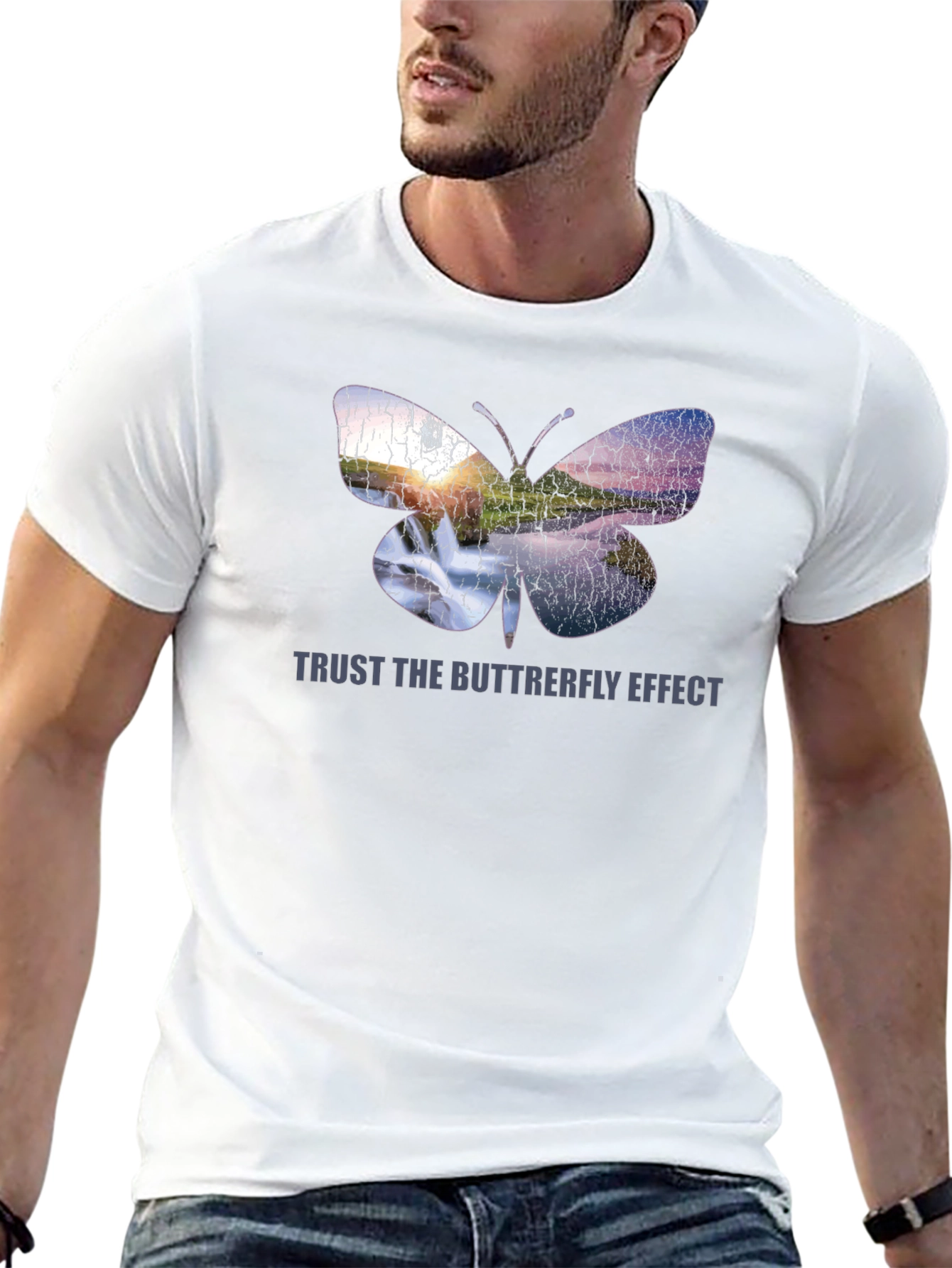 Butterfly Effect Graphic Black T-Shirt