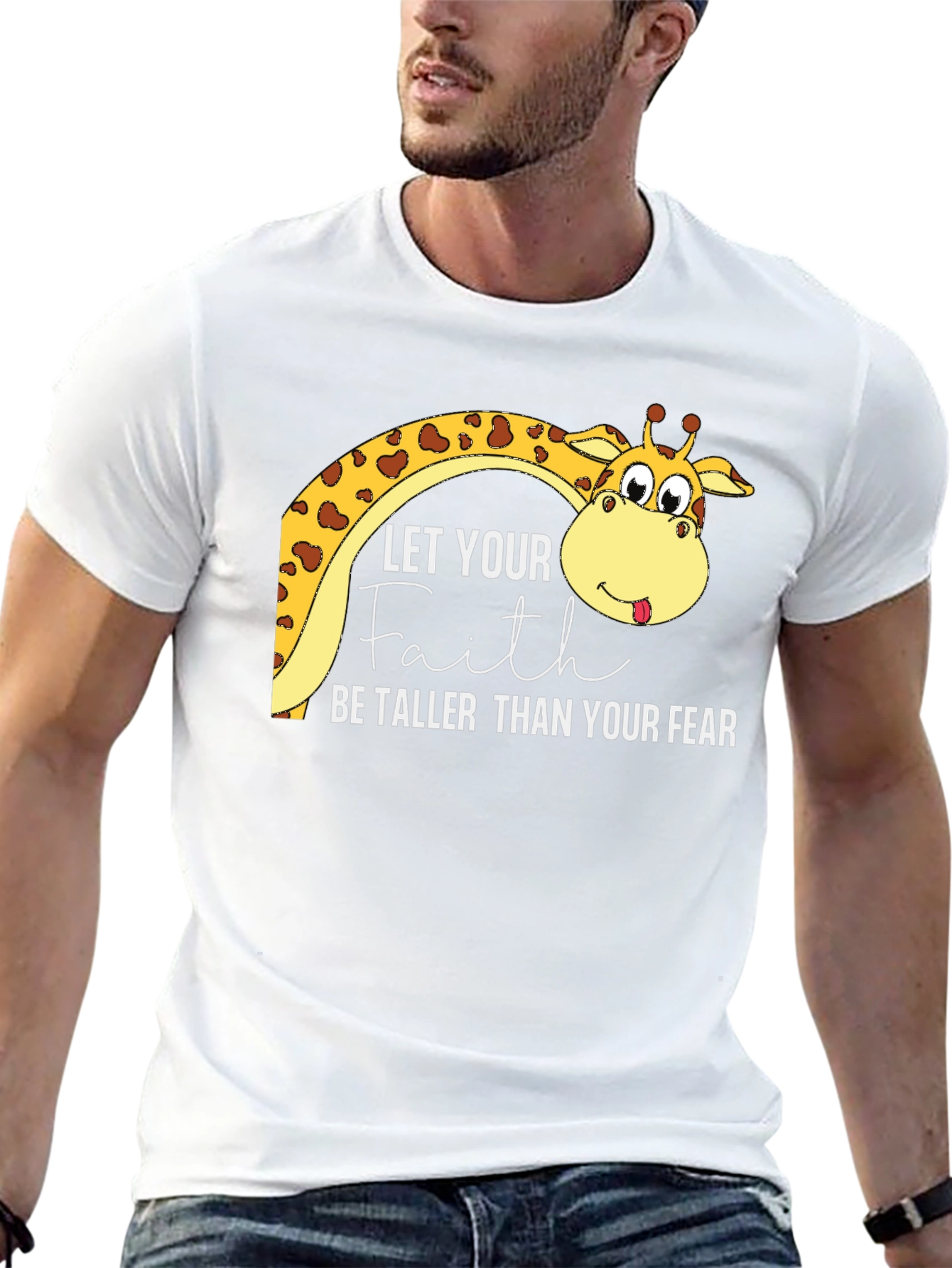 Faith Over Fear Giraffe T-Shirt