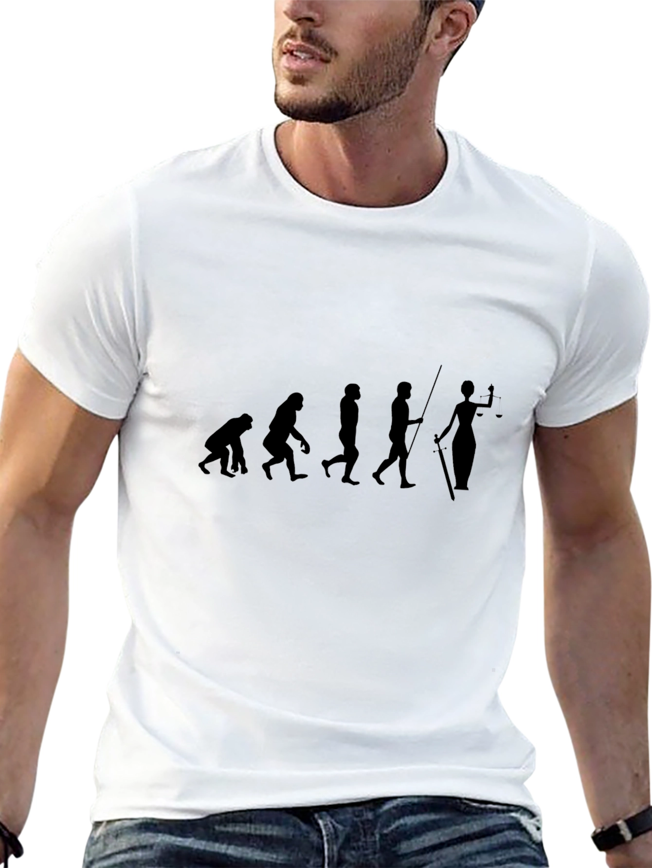 Evolution of Justice Black T-Shirt