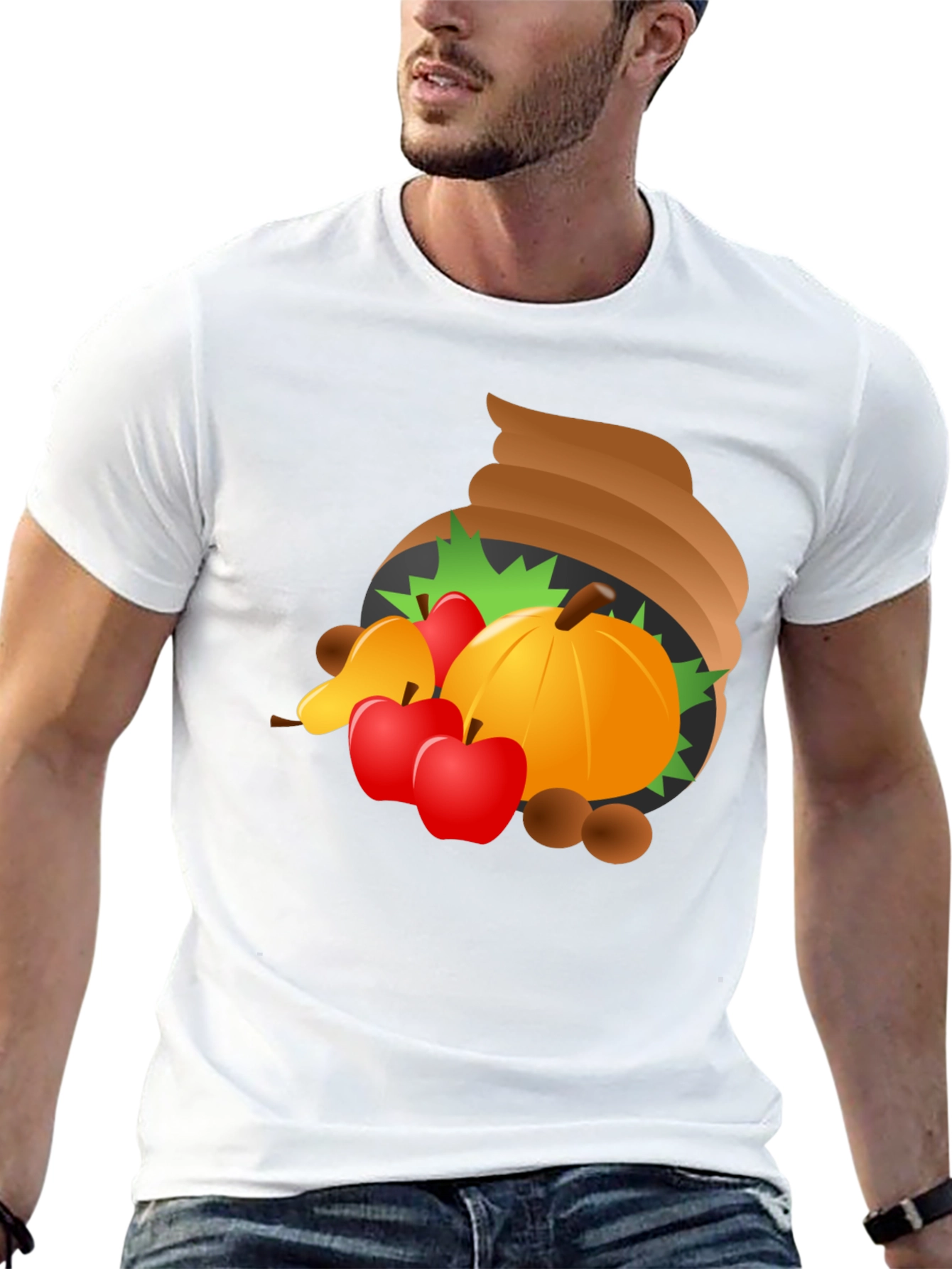 Cornucopia Harvest Graphic T-Shirt