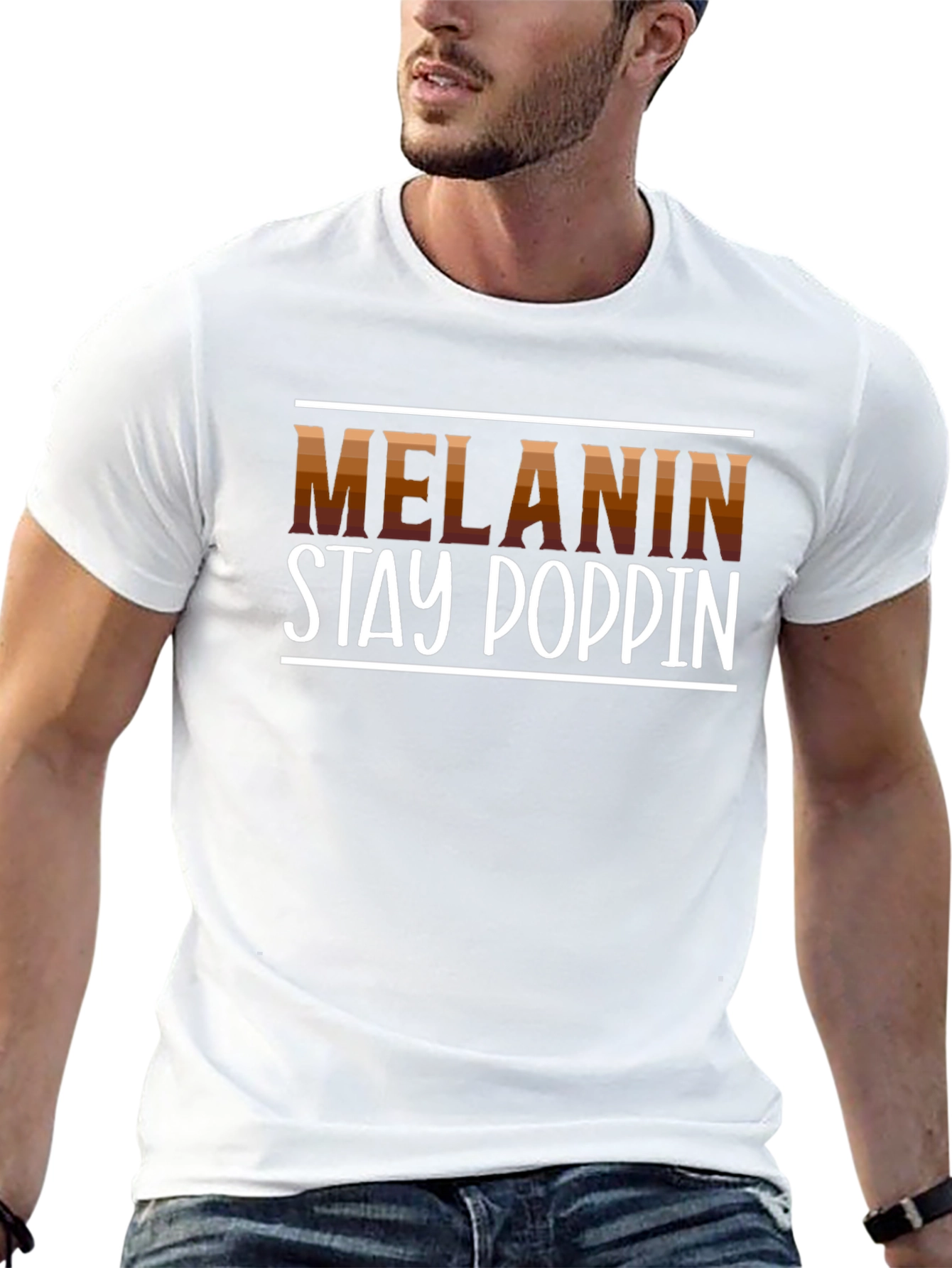 Melanin Stay Poppin Graphic Tee - Black