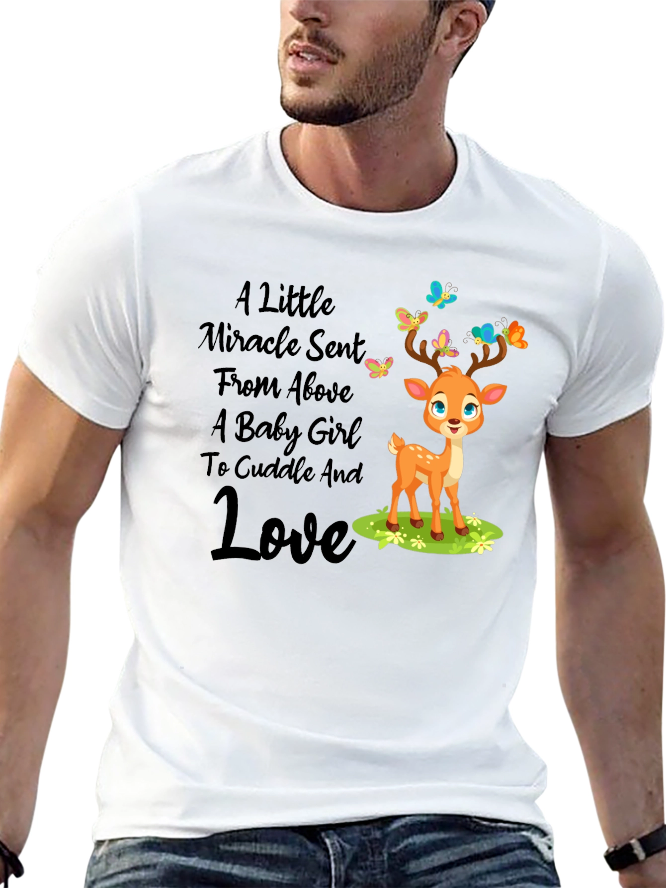 Miracle Baby Girl Deer Graphic Tee