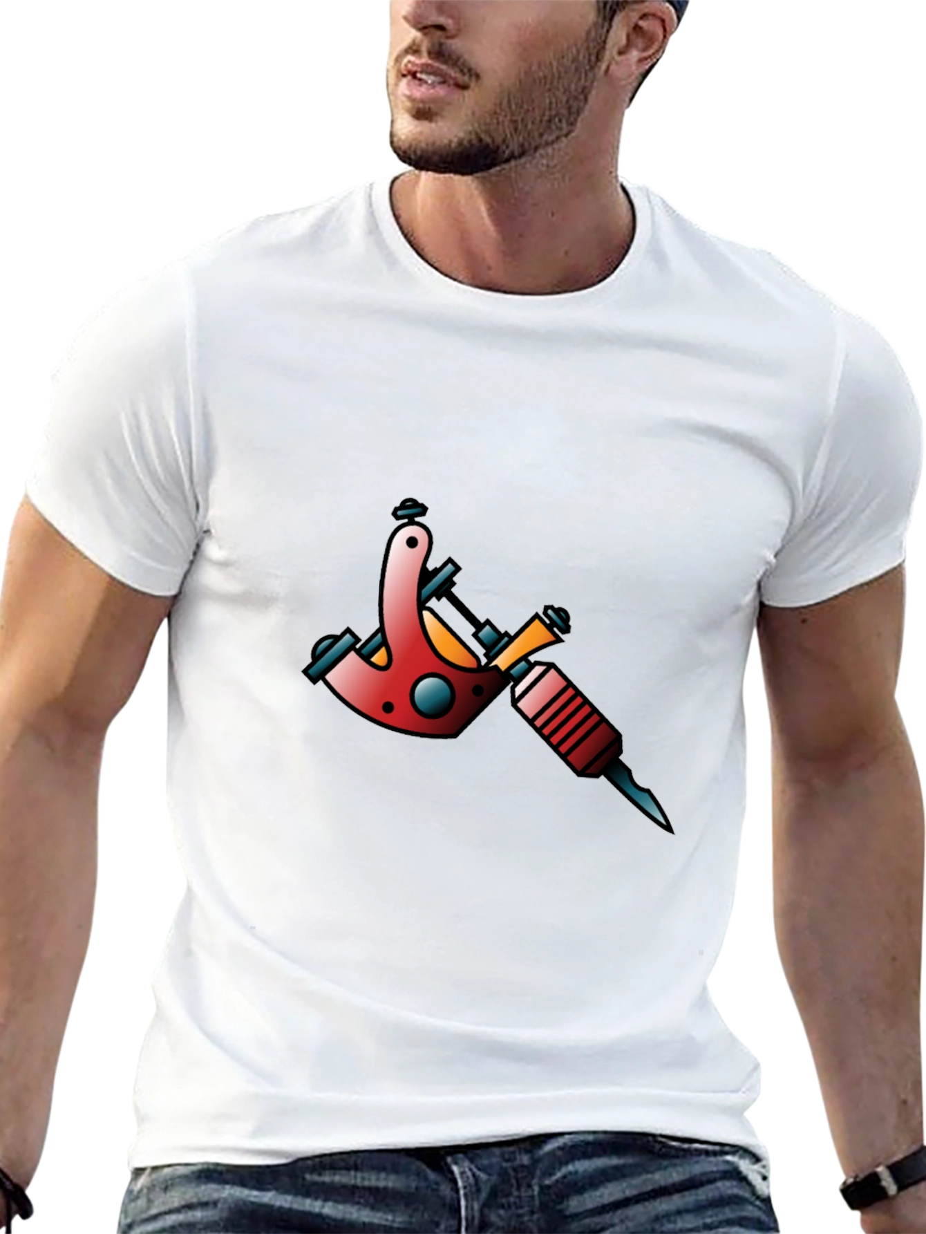 Tattoo Machine Graphic T-Shirt - Bold Design