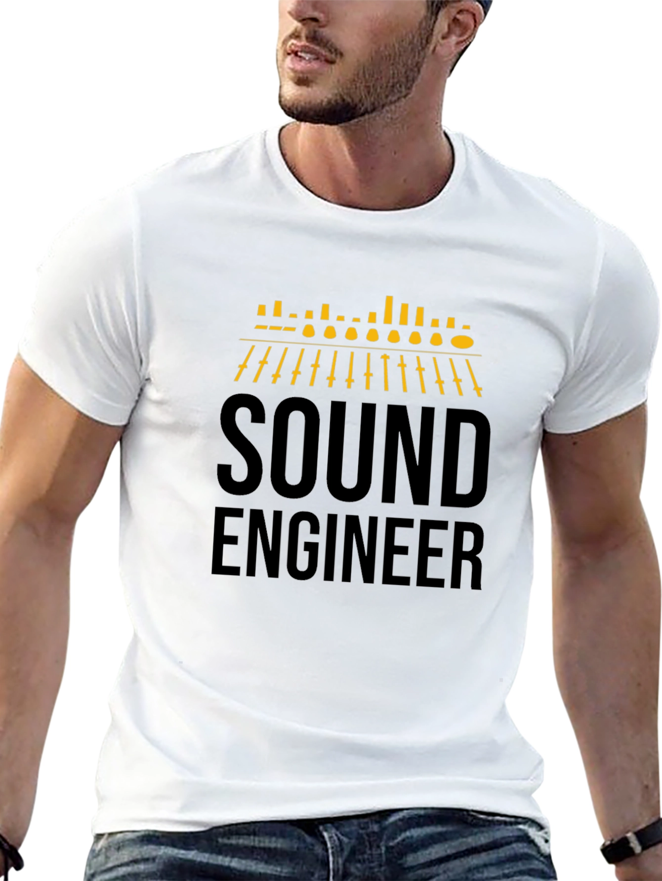 Sound Engineer Graphic T-Shirt - Black