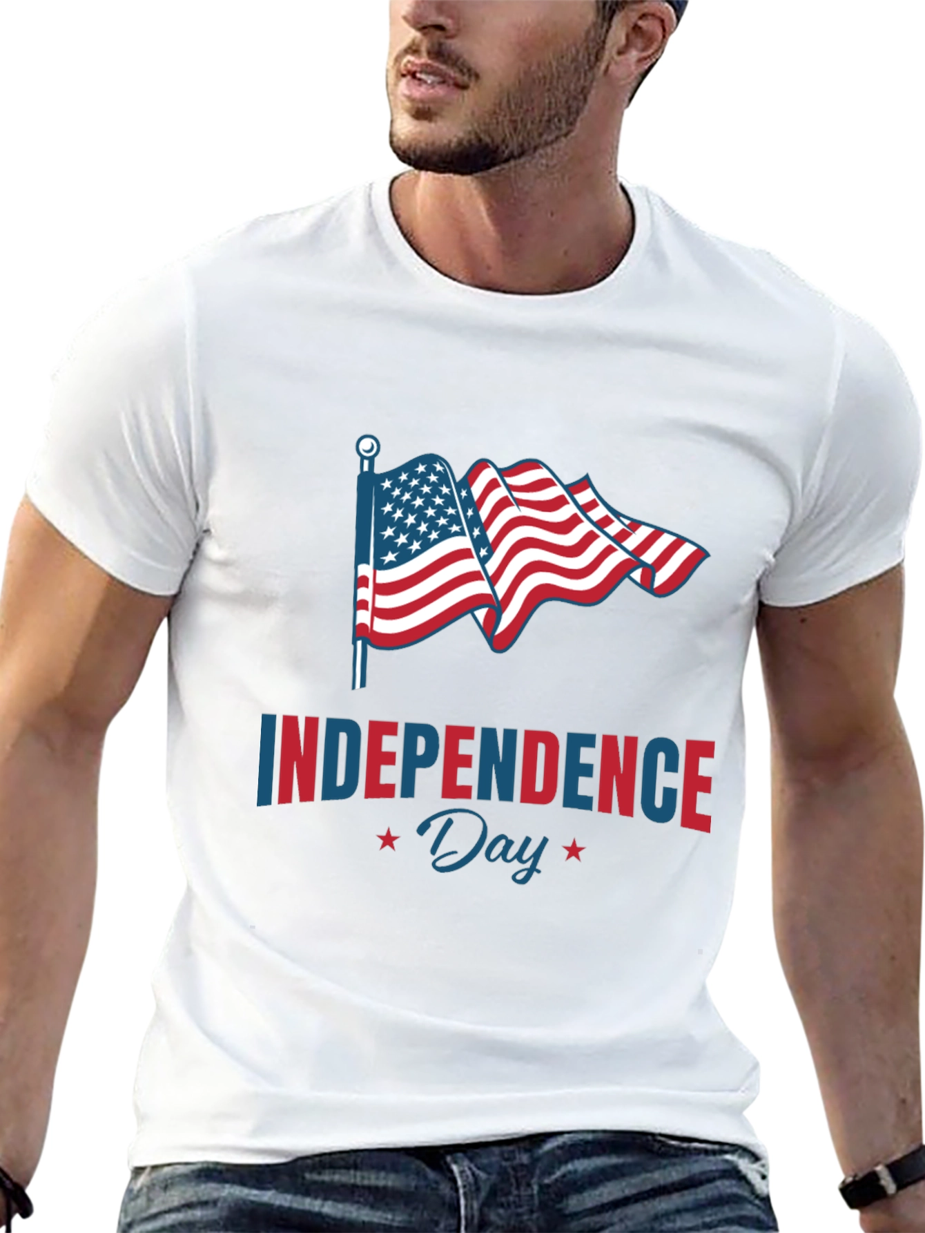 Independence Day Graphic Tee | Patriotic USA Flag T-Shirt