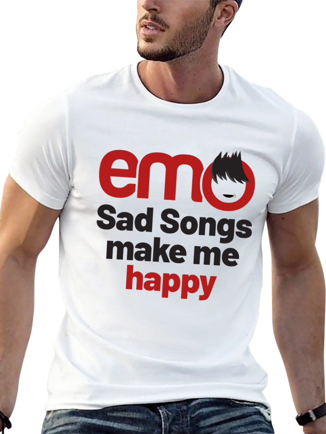 Emo Sad Songs T-Shirt - Make Me Happy