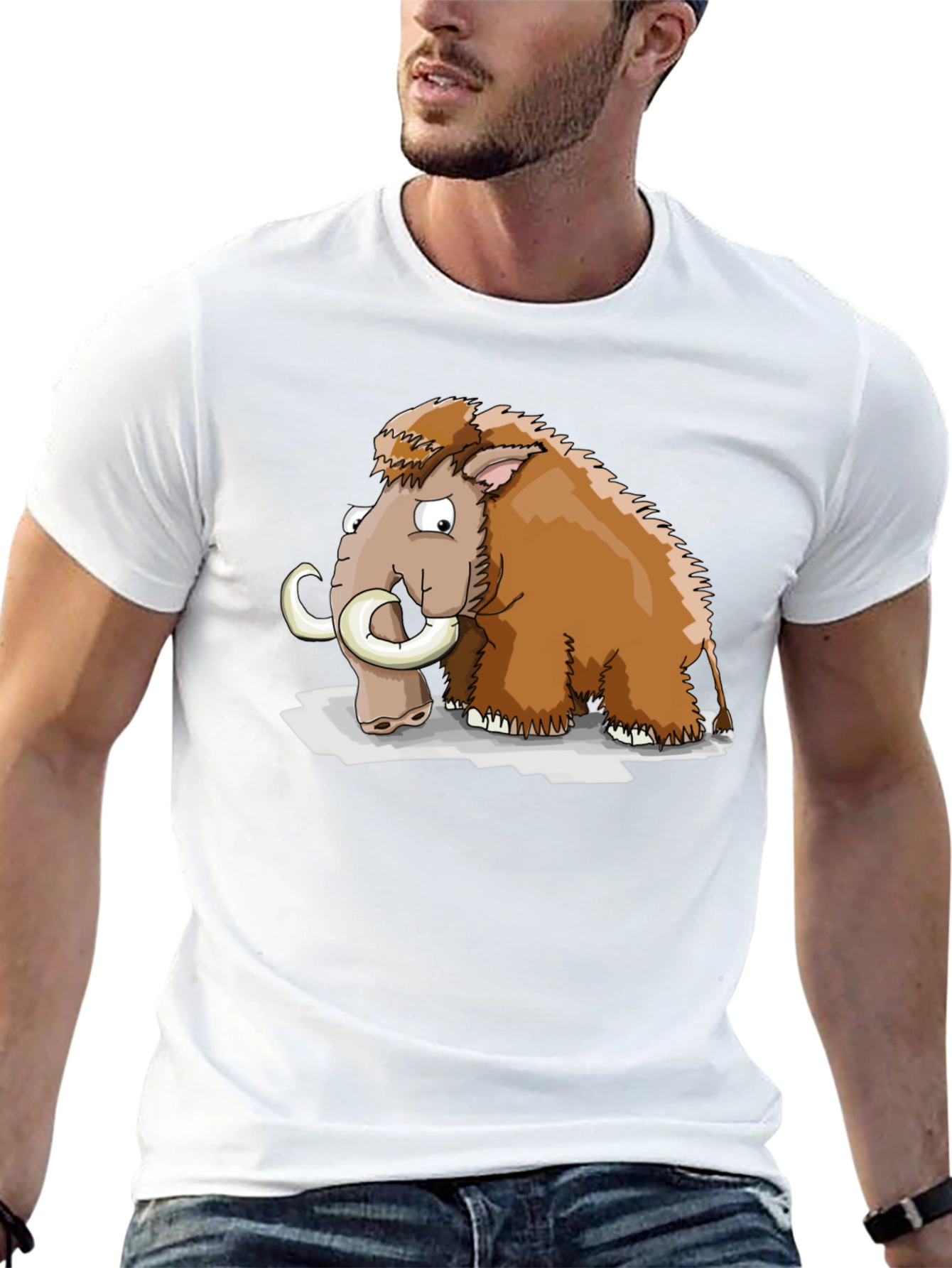 Mammoth Cartoon Graphic T-Shirt