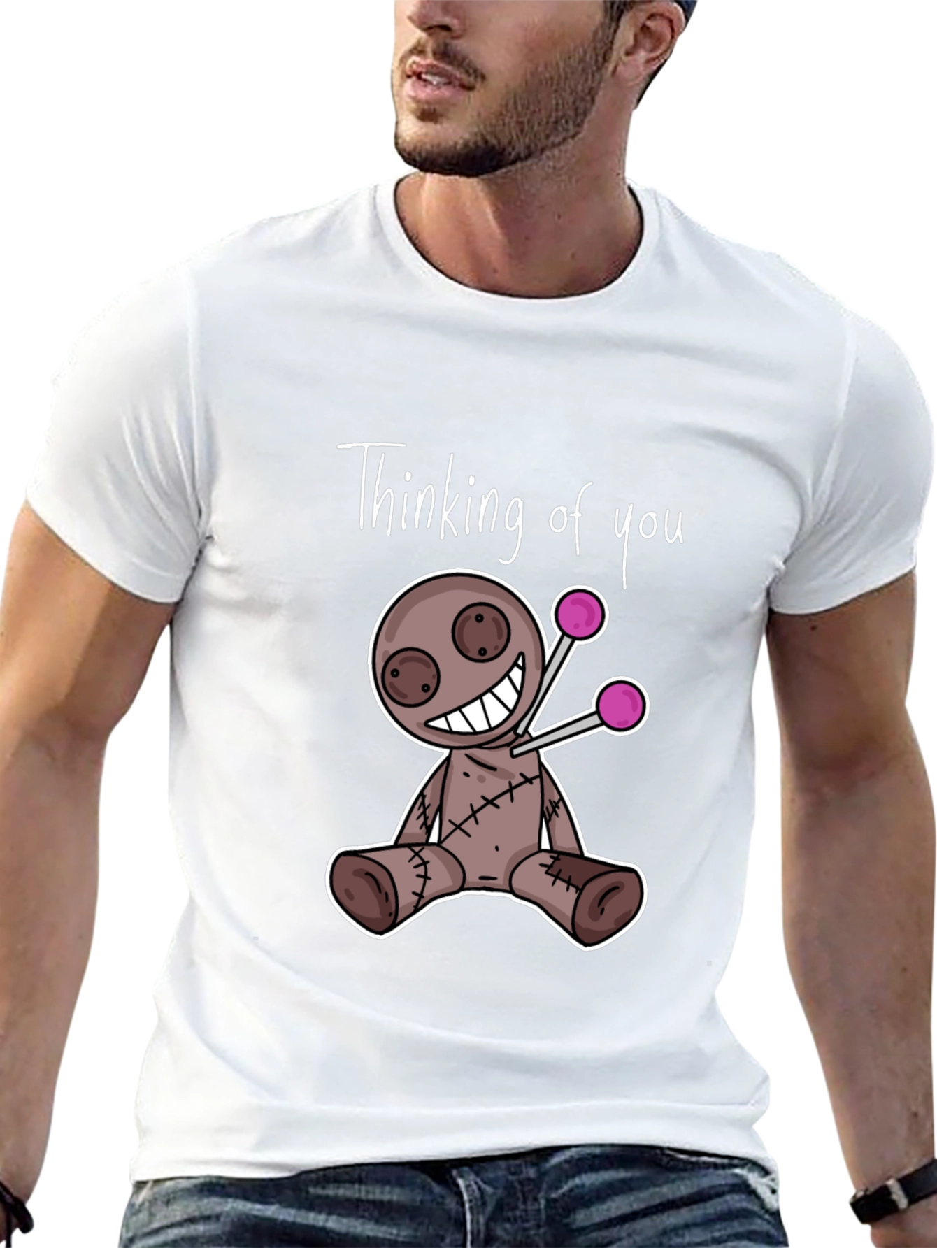 Thinking of You Voodoo Doll Graphic T-Shirt