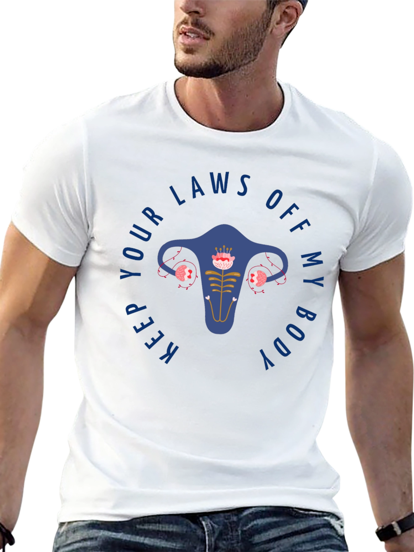 Feminist Slogan T-Shirt: Keep Your Laws Off My Body