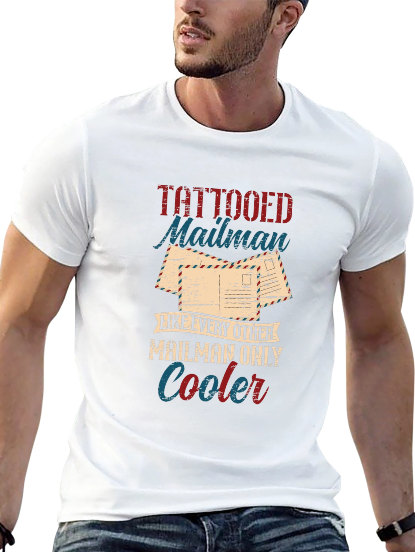 Tattooed Mailman Graphic T-Shirt