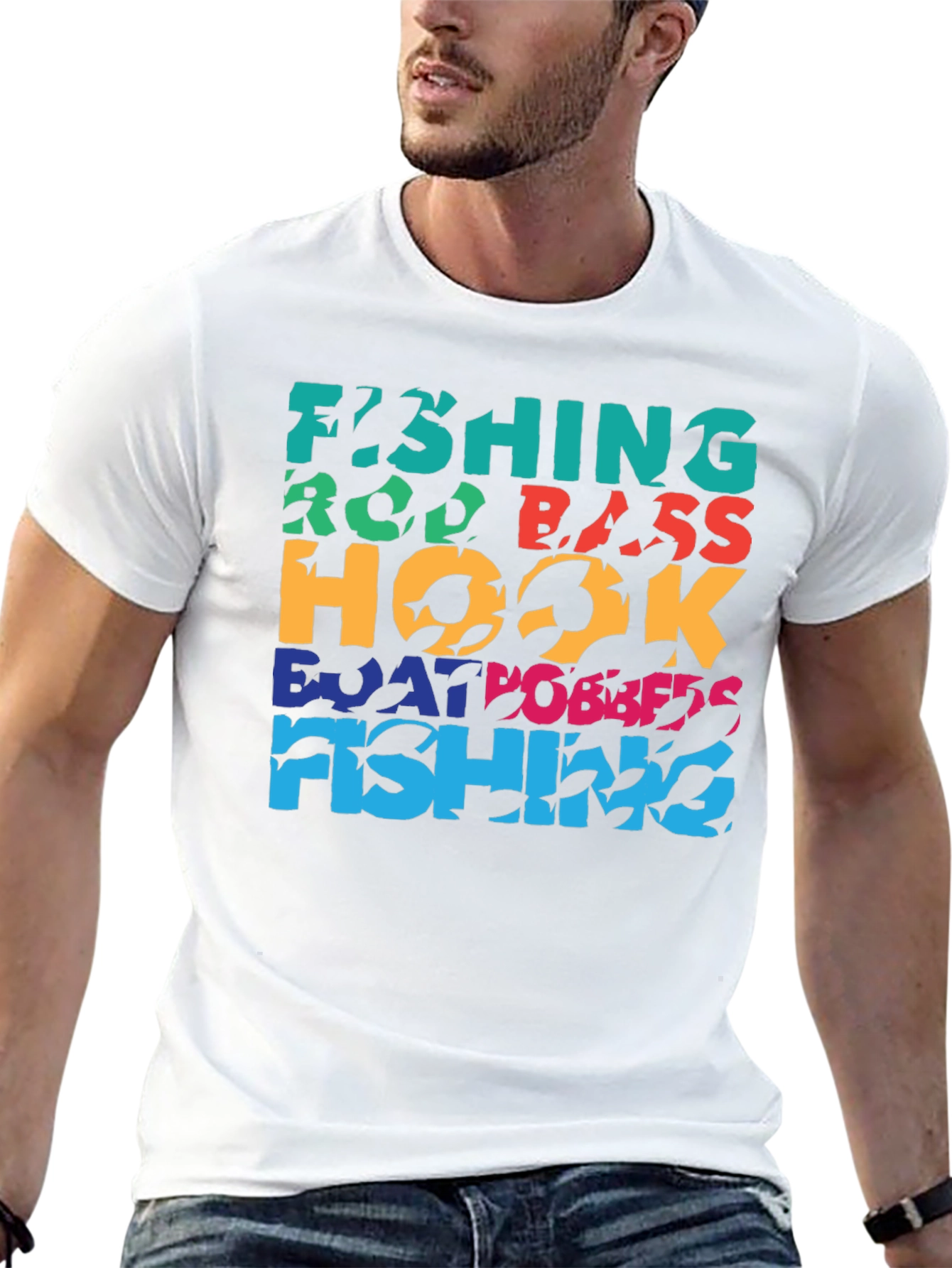 Fishing T-Shirt | Rod Bass Hook Boat Design