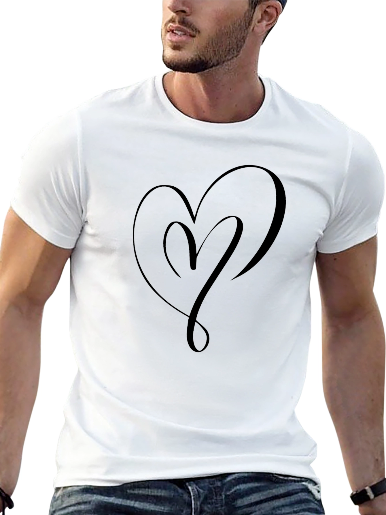 Heart Graphic Tee - Soft Style Cotton T-Shirt