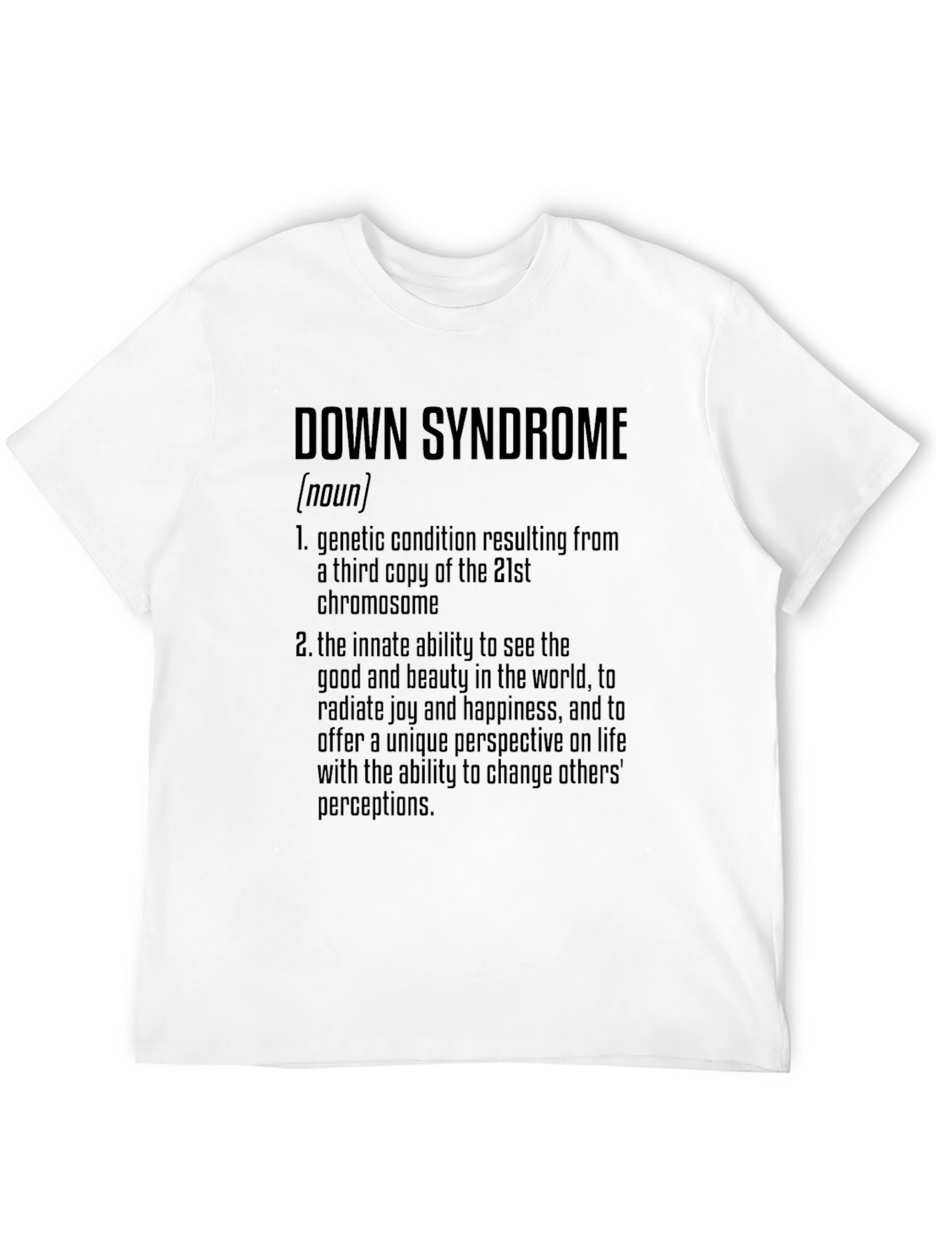 Down Syndrome Definition Graphic Tee - Black