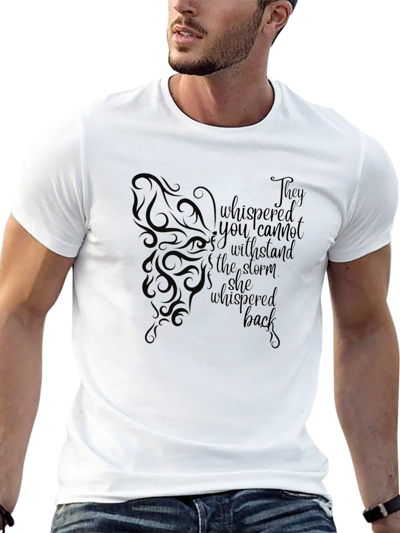 Empowering She Whispered Back Graphic T-Shirt